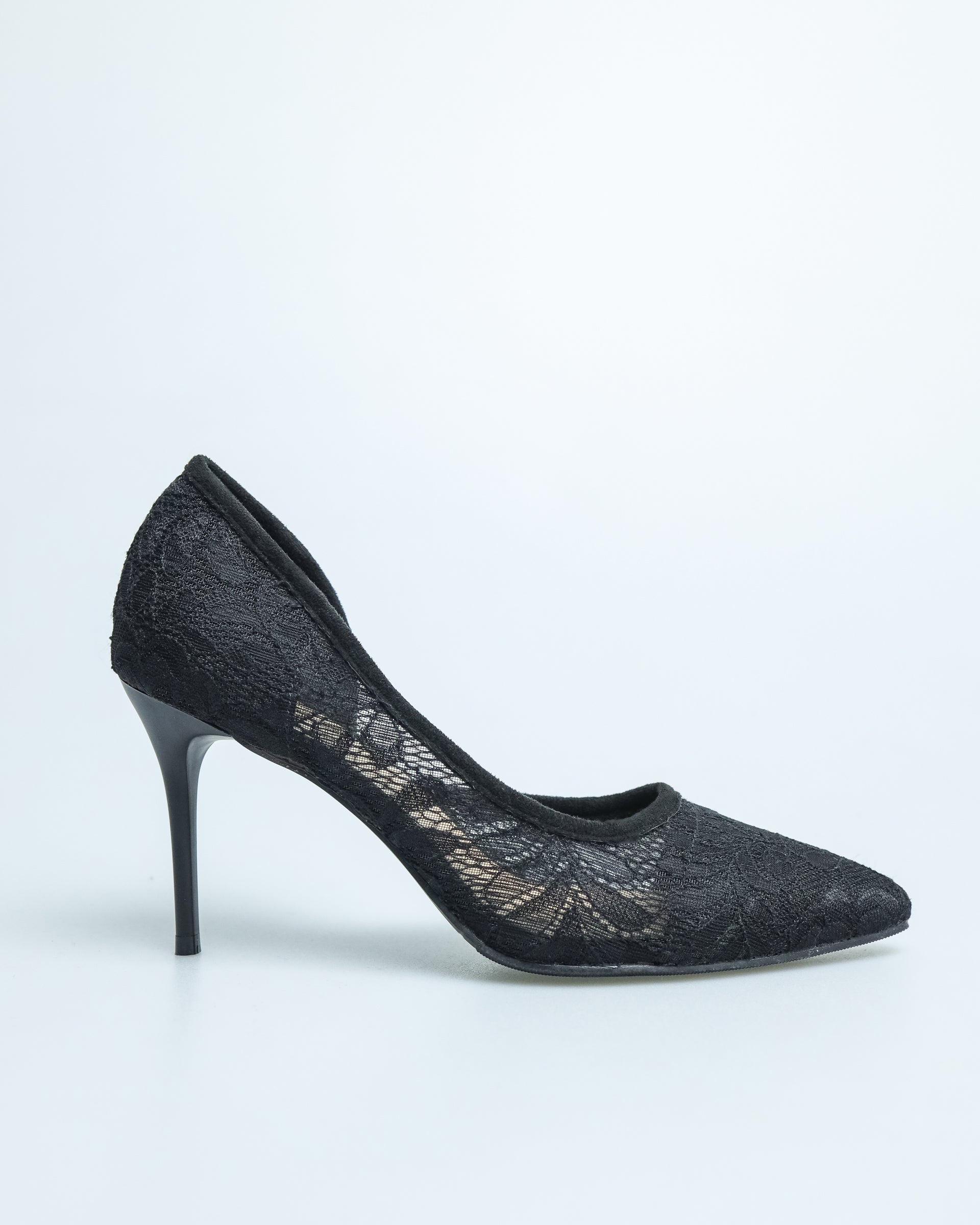 Tomaz YX90 Ladies Lace Stiletto (Black)