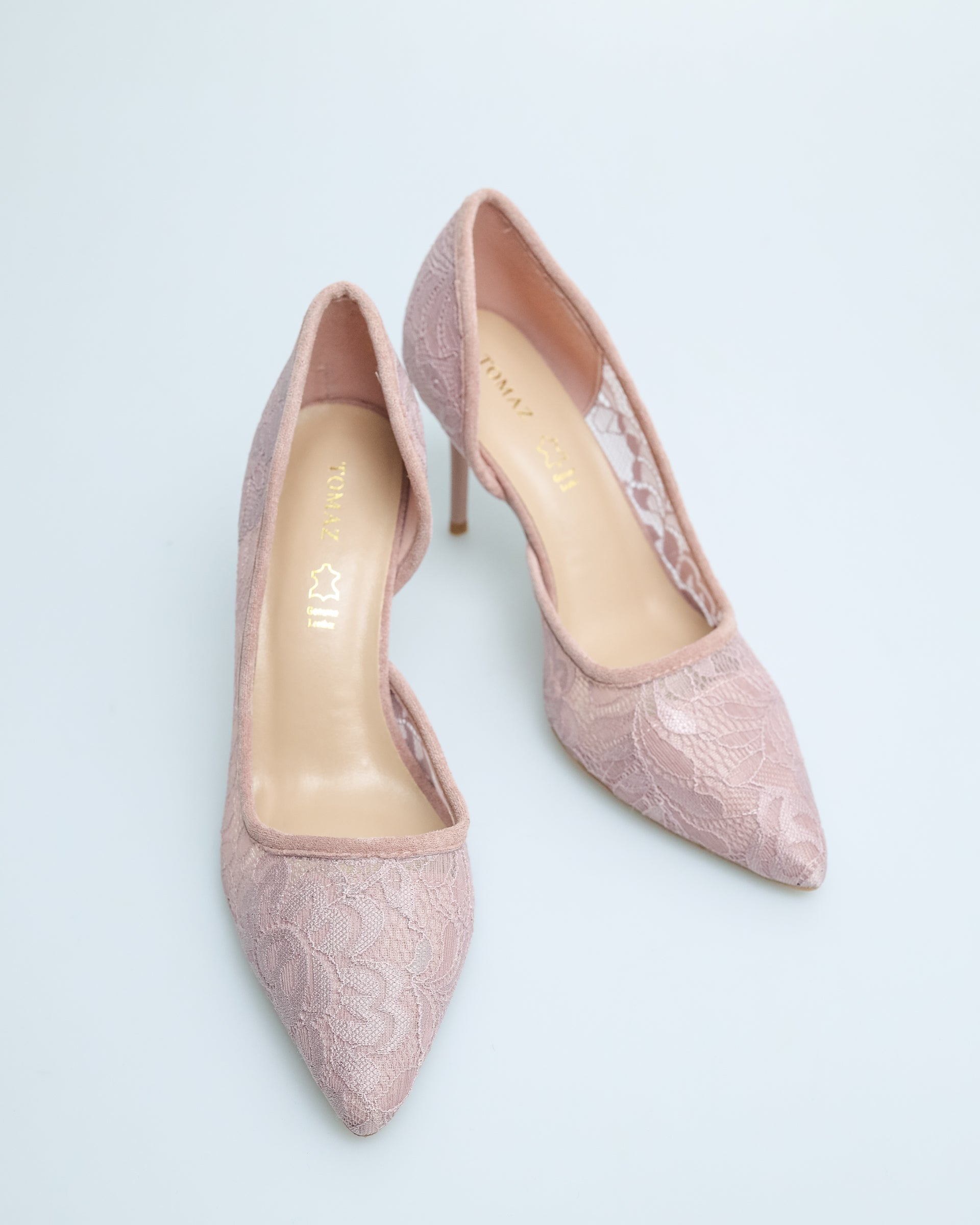 Tomaz YX90 Ladies Lace Stiletto (Pink)