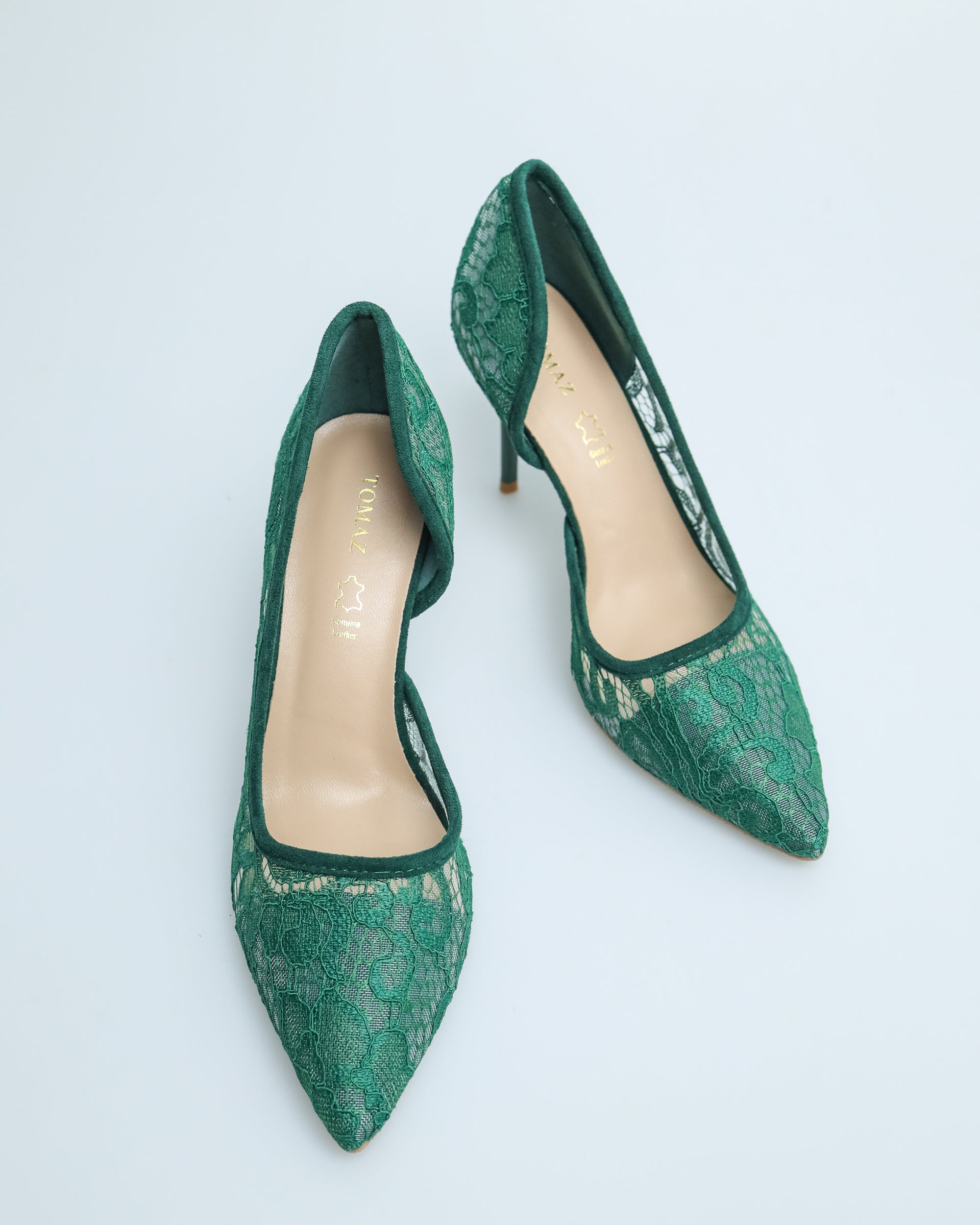 Tomaz YX90 Ladies Lace Stiletto (Green)
