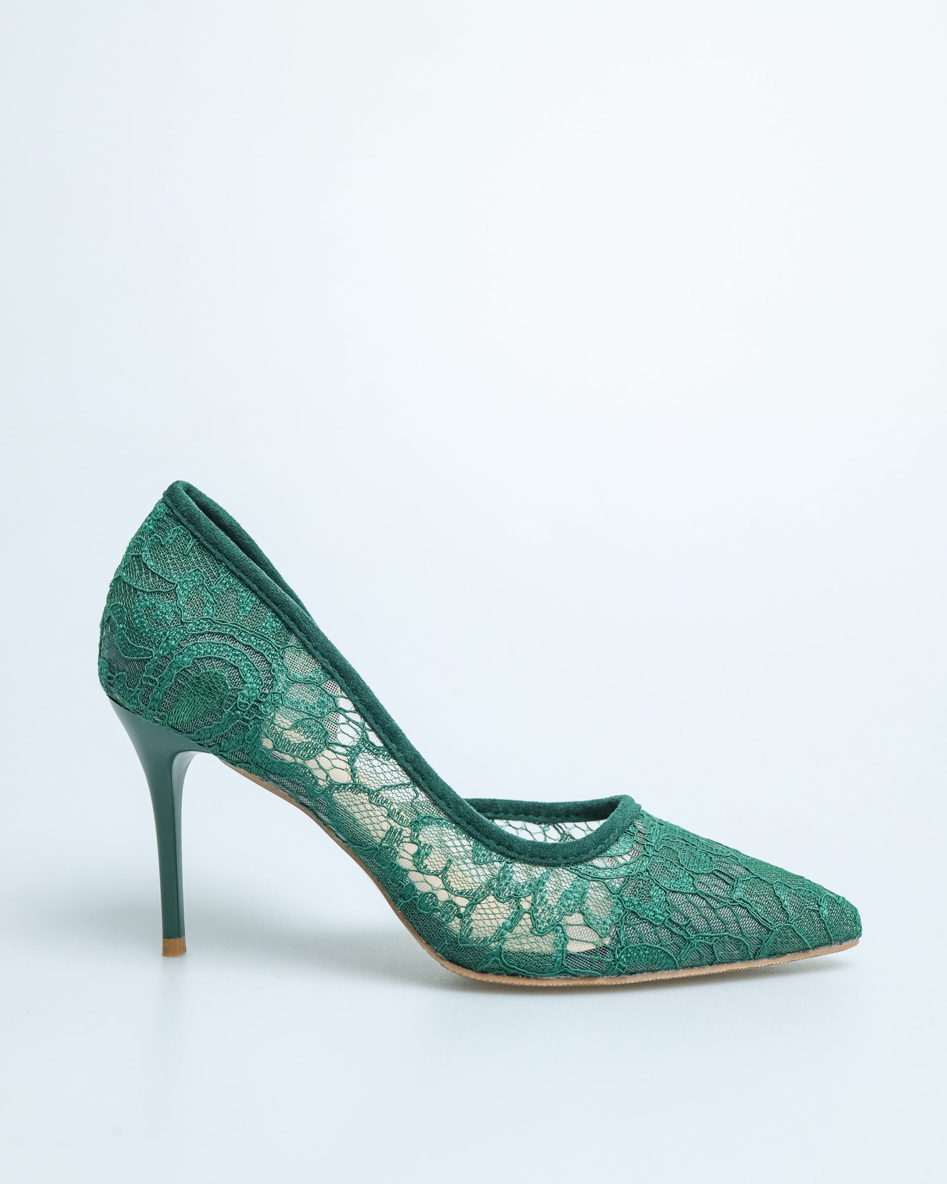 Tomaz YX90 Ladies Lace Stiletto (Green)