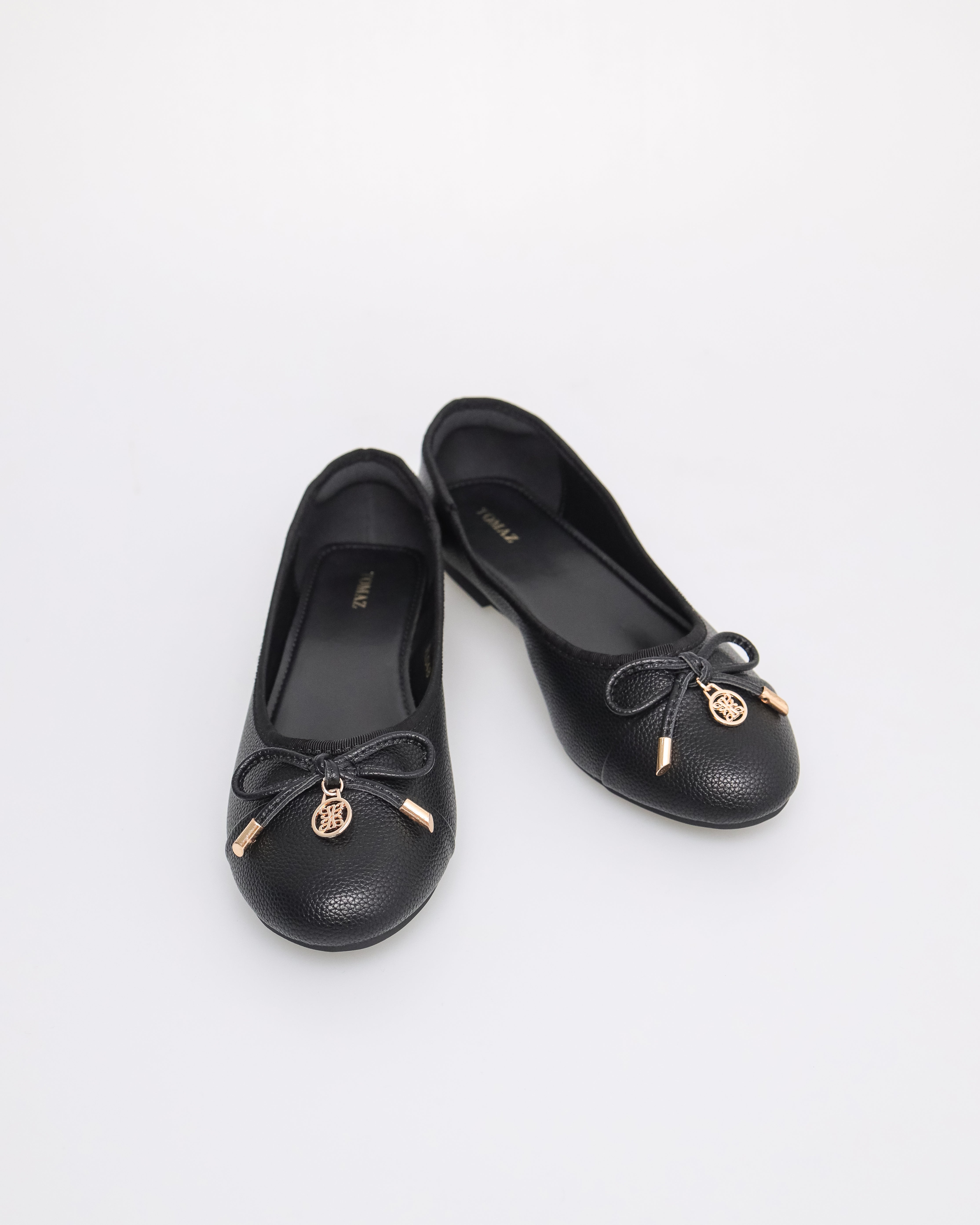 Tomaz FL048 Reben Wanita Flat Dua Nada (Hitam)