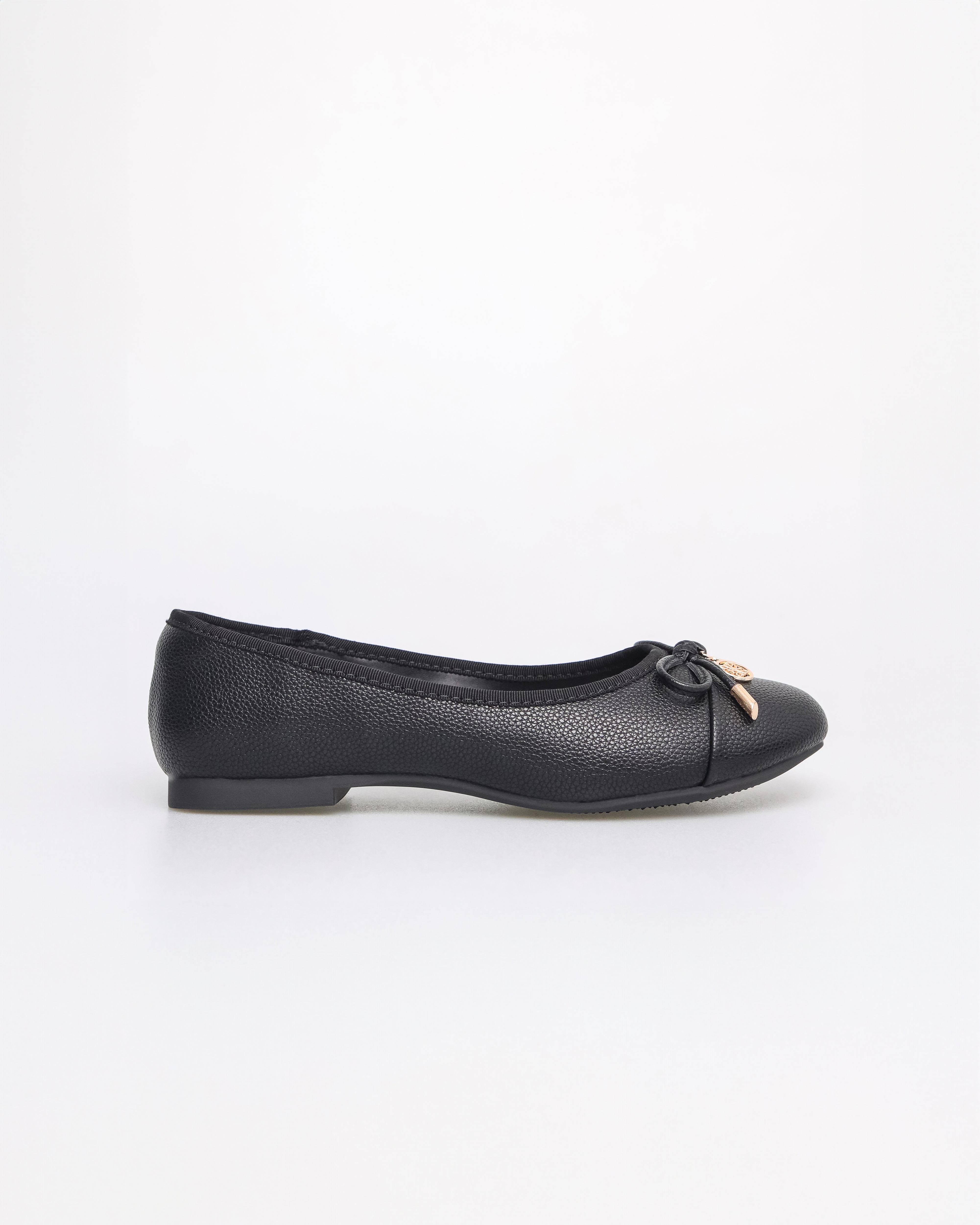 Tomaz FL048 Reben Wanita Flat Dua Nada (Hitam)