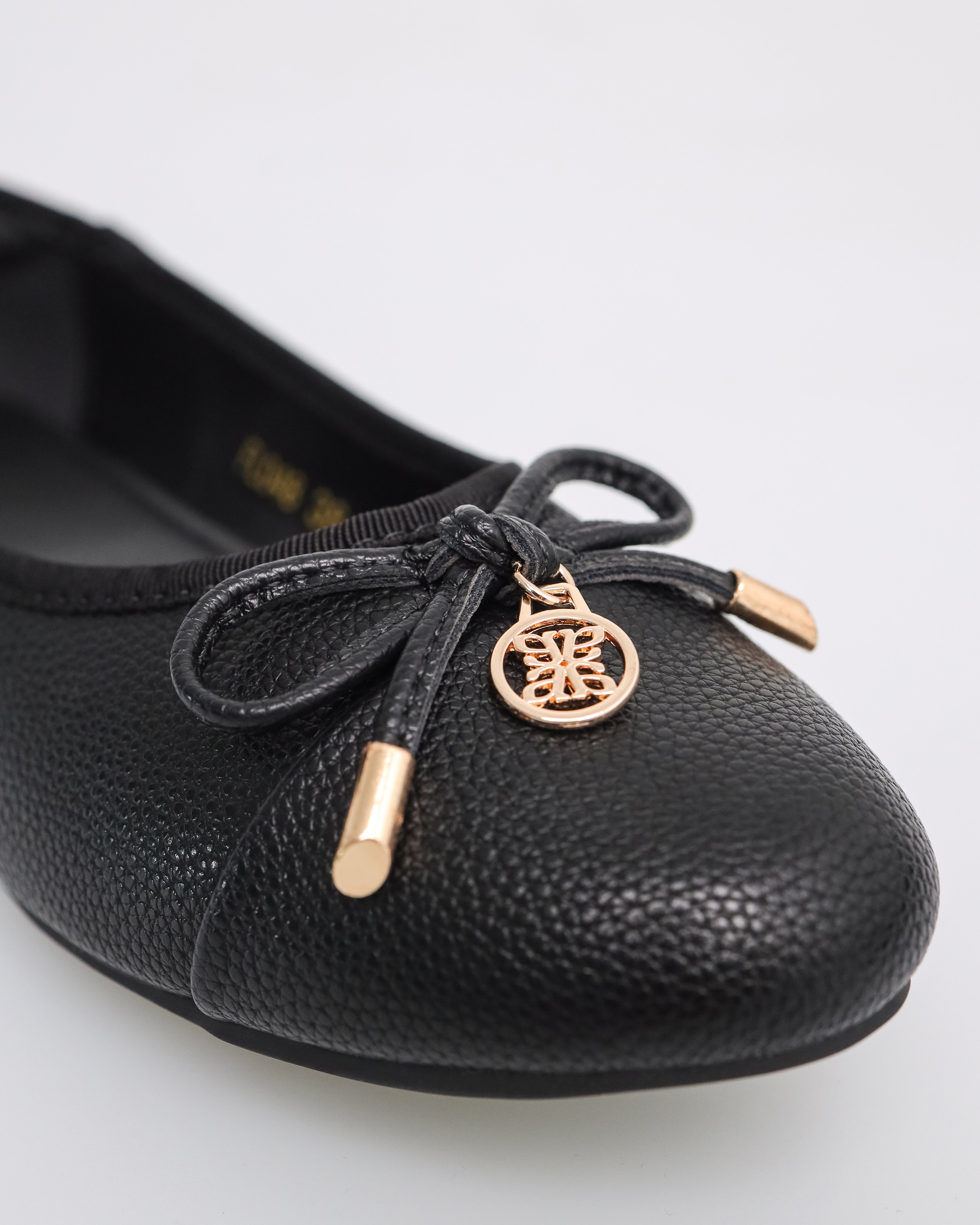 Tomaz FL048 Reben Wanita Flat Dua Nada (Hitam)