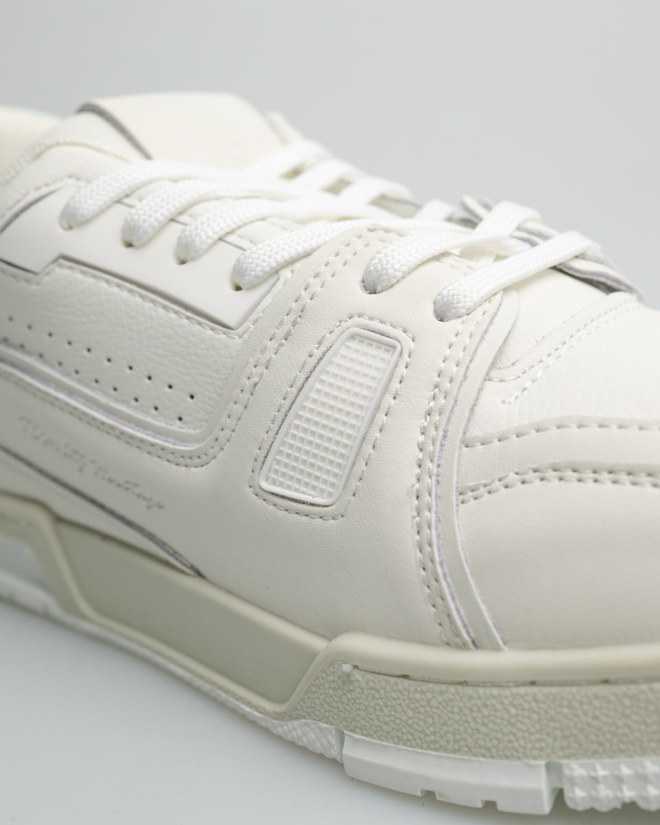 Montant lv trainer leather high trainers Louis Vuitton White size