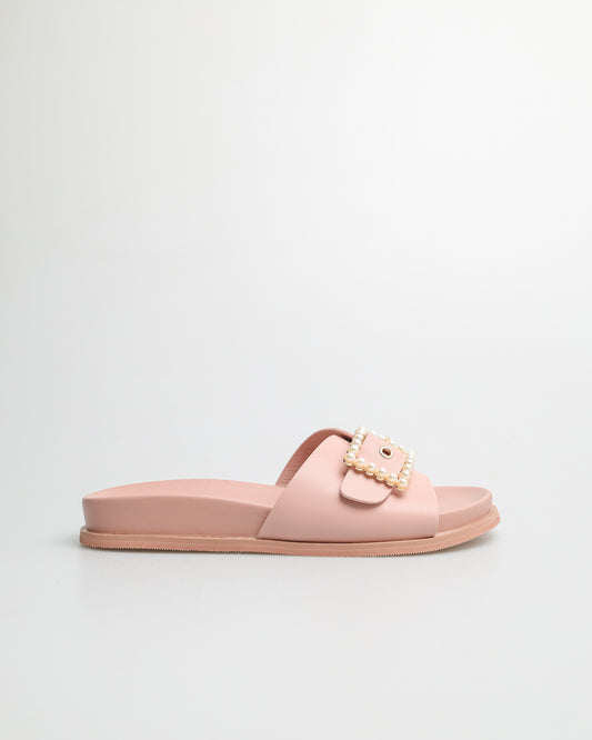 Tomaz YX134 Ladies Pearl Buckle Sandals (Pink)