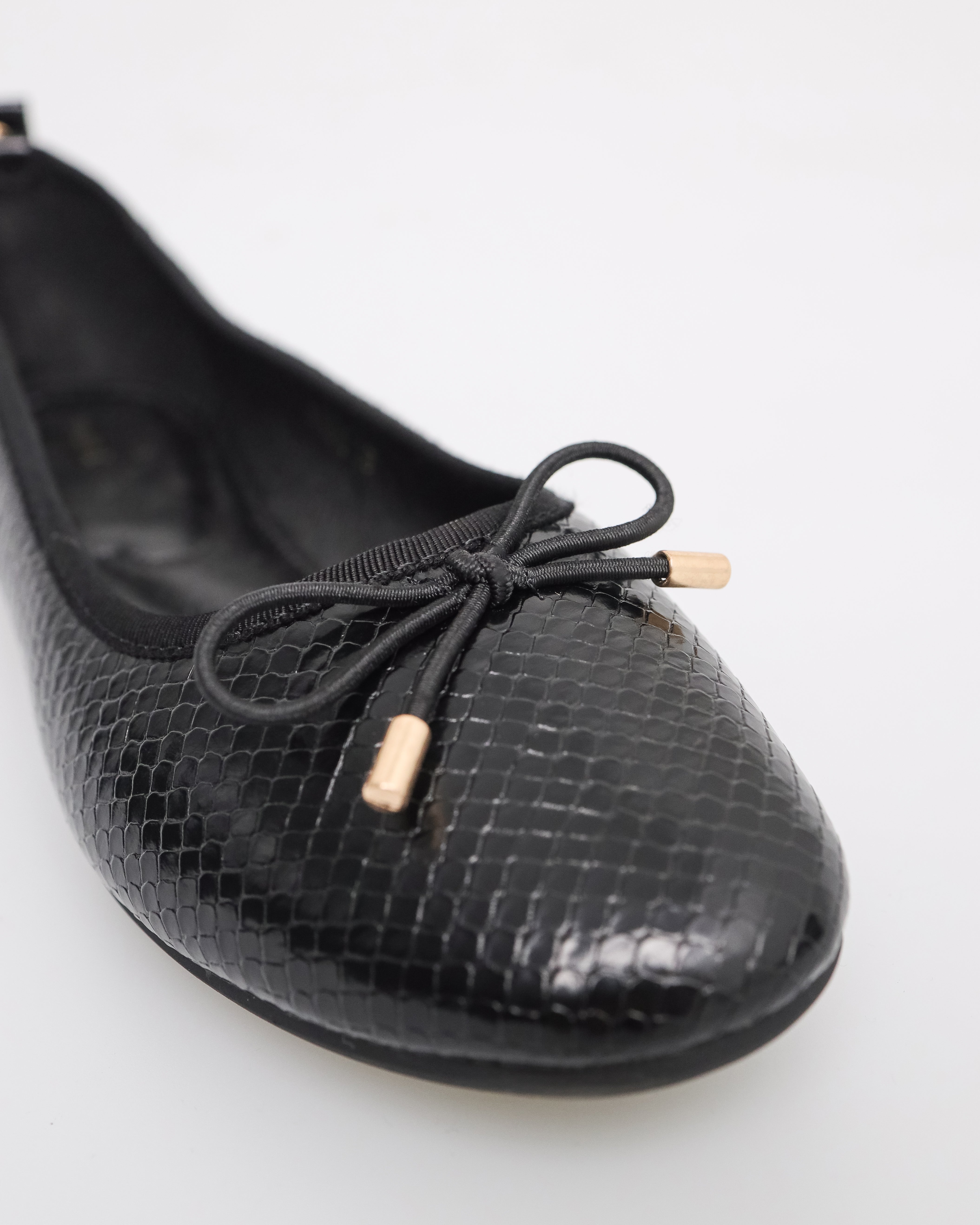 Tomaz NN375 Ladies Bow Flats (Black)