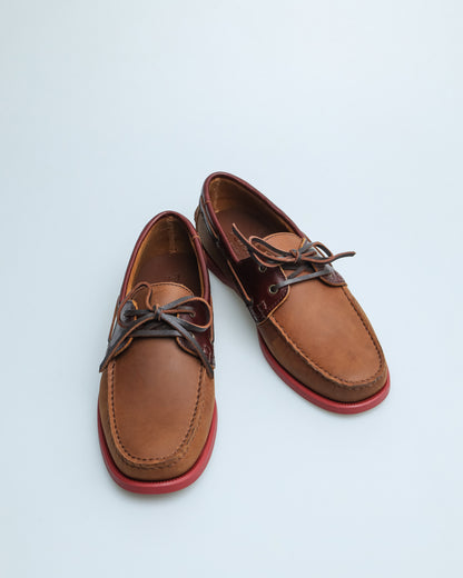 Tomaz C328A Men's Leather Boat Shoes (Coffee/Wine 2)