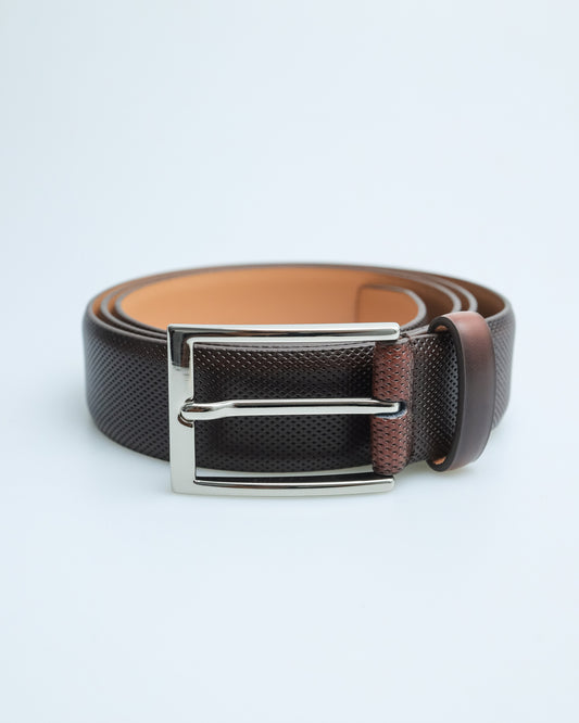 Tomaz AB108 Men's Reversible Leather Belt (Brown/Beige)