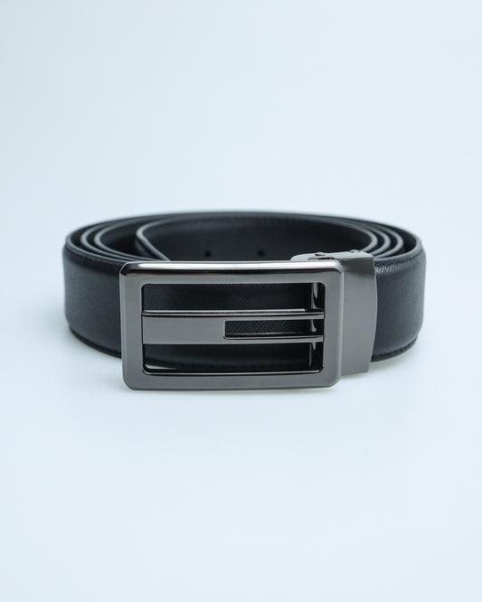 Tomaz AB102 Men's Reversible Leather Belt (Black)