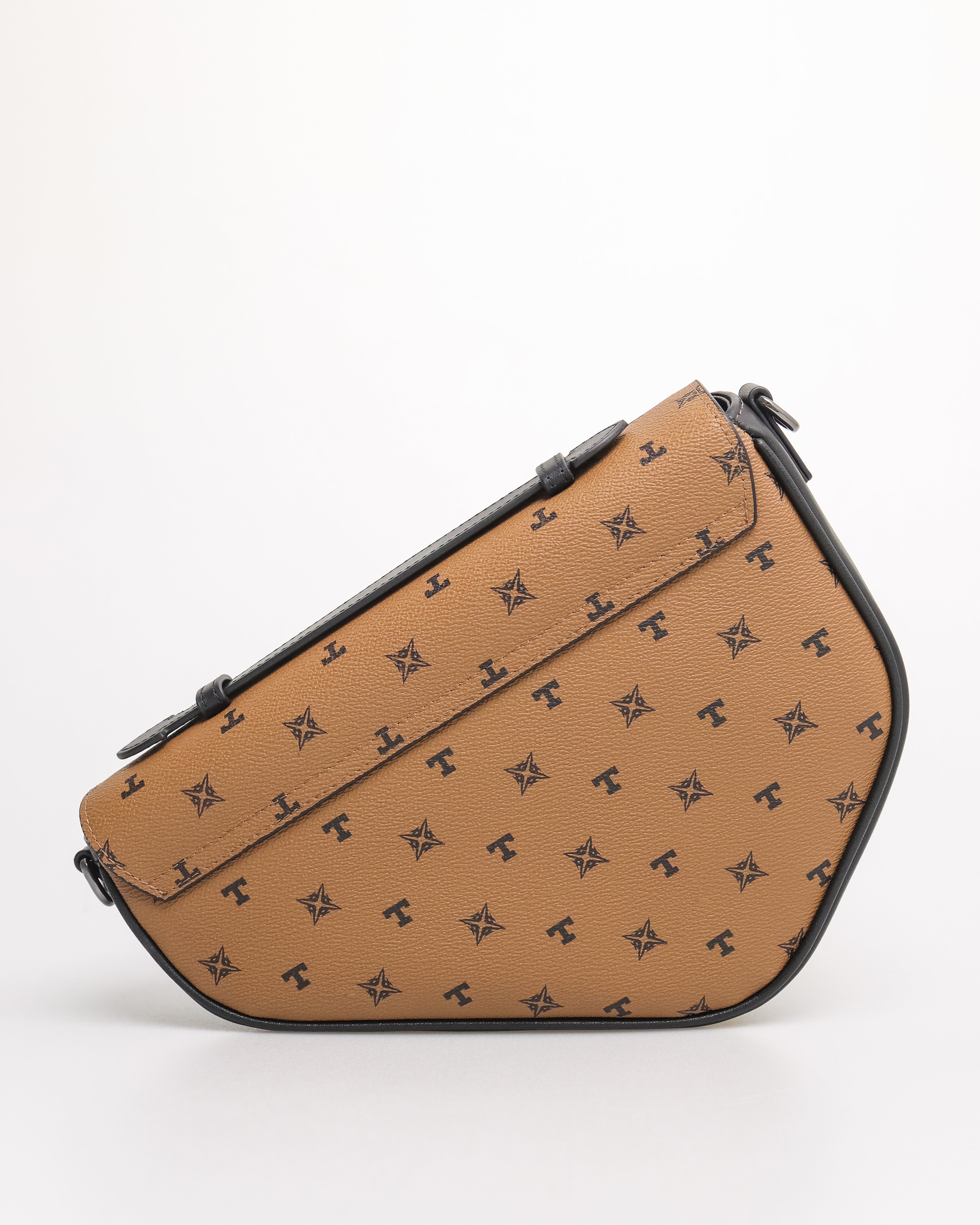 Beg Keanggunan Trapeze Monogram Tomaz NT-TZ438 Lelaki (Sawo matang/Hitam)