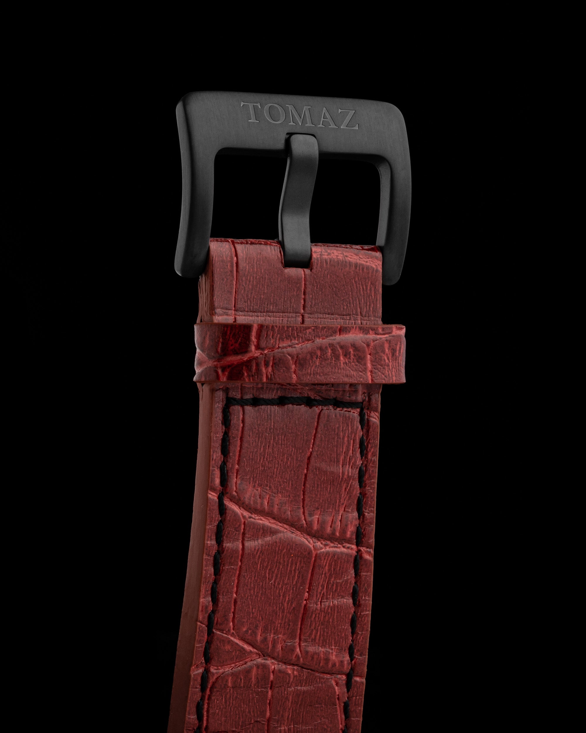 Jezper Iron Men Gauntlet TQ021C-D2 (Hitam) dengan Rainbow Swarovski (Tali Kulit Merah))