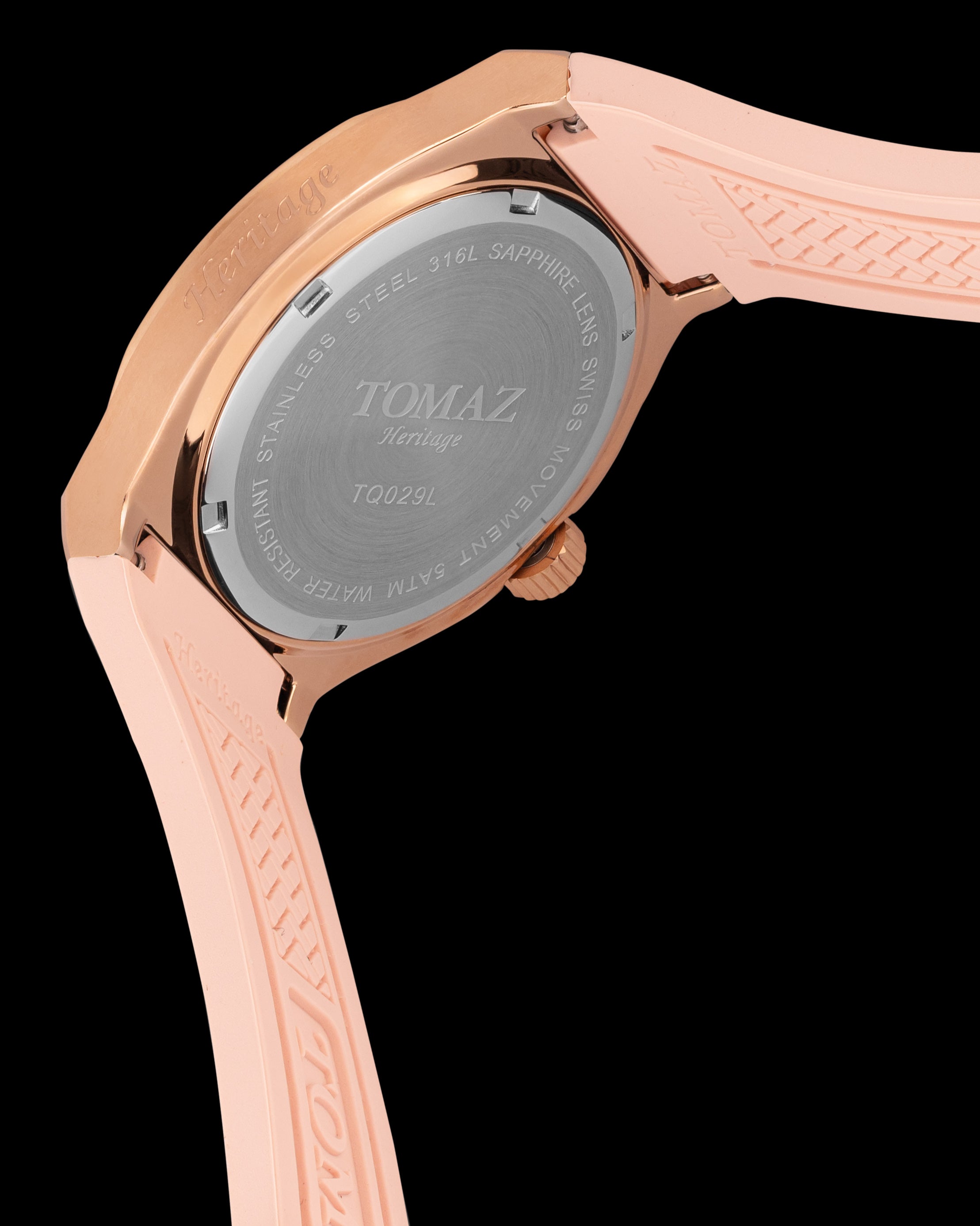 Jam Tangan Wanita Tomaz TQ029L-D13 (Emas/Bogel) dengan Tali Getah Kristal dan Bogel