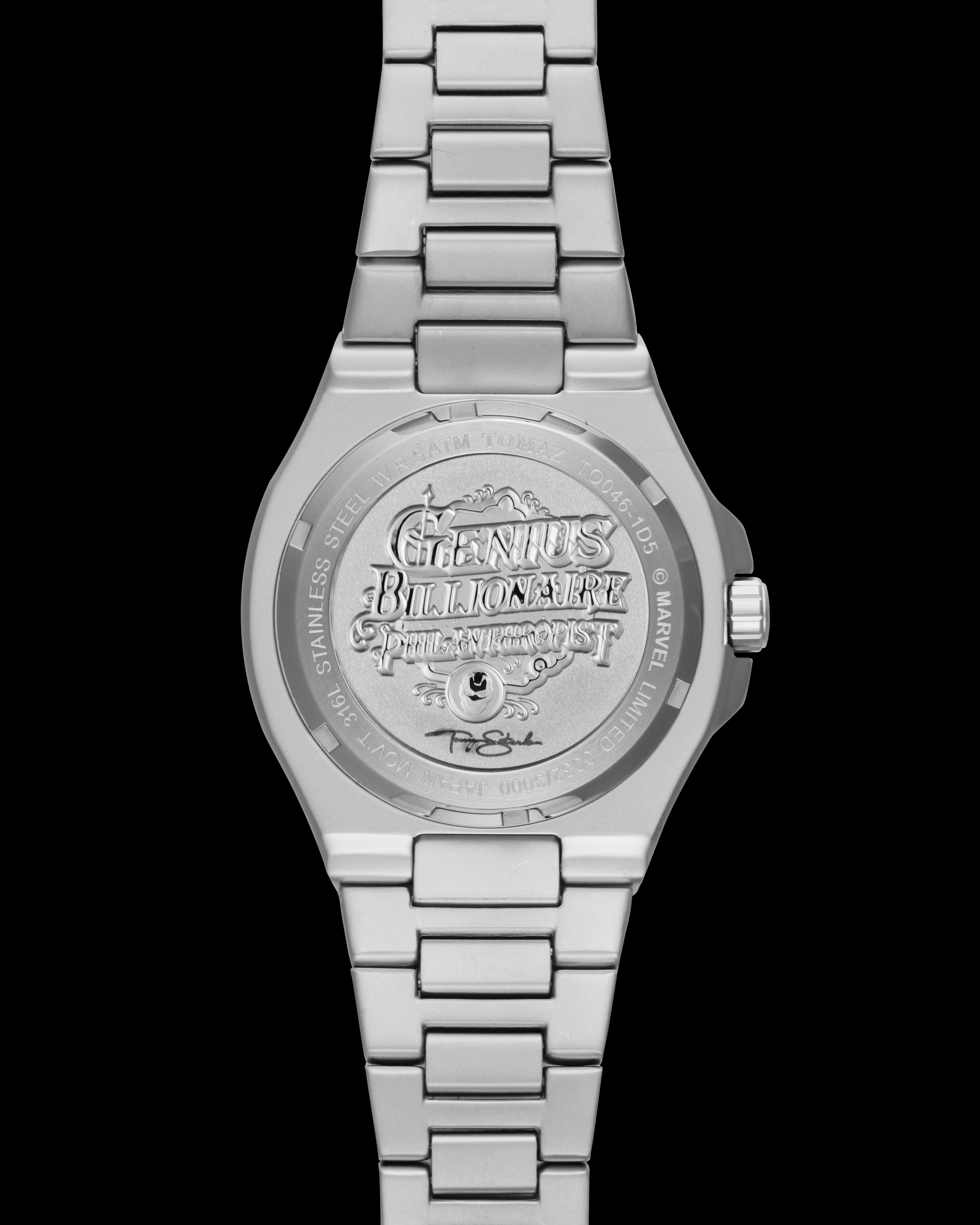 Marvel Tony Stark TQ046-1D5 (Red) with Stainless Steel Strap
