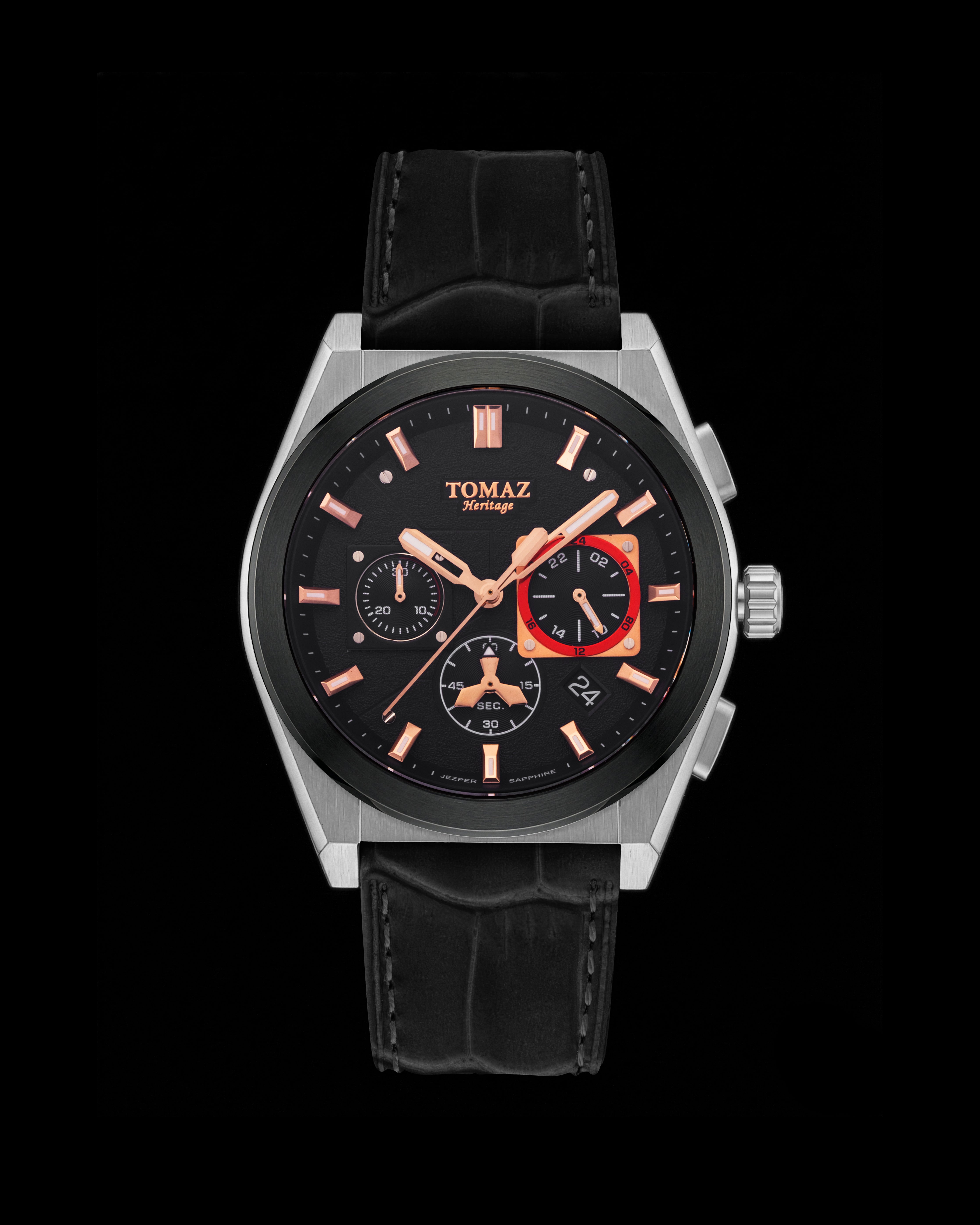 tooco様 Tomaz Jezper II TQ102-D5 Silver/Black Quartz Men's Watch