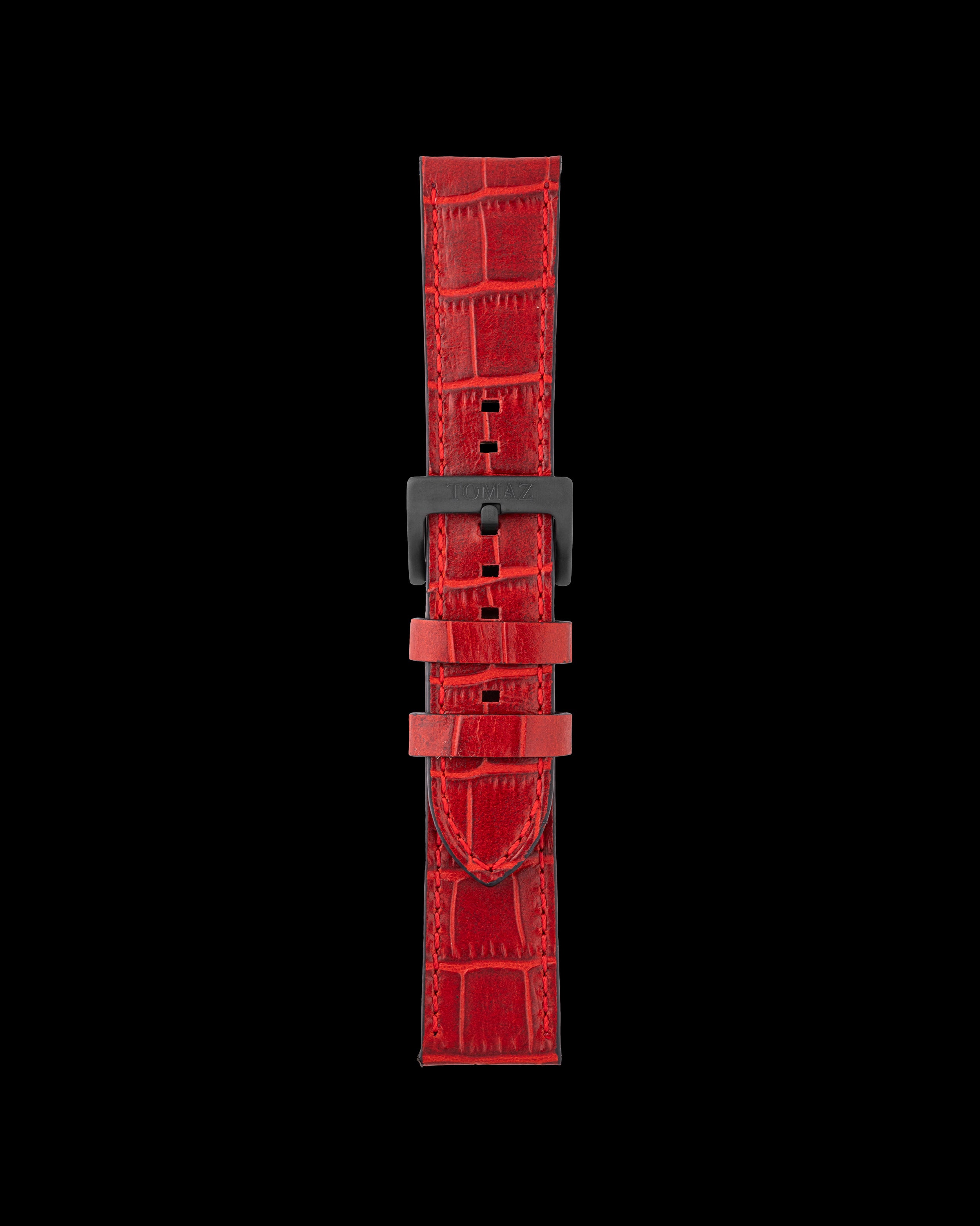 Tali Jam Tangan Tomaz TS1-1 Buluh Kulit 24mm (Merah)