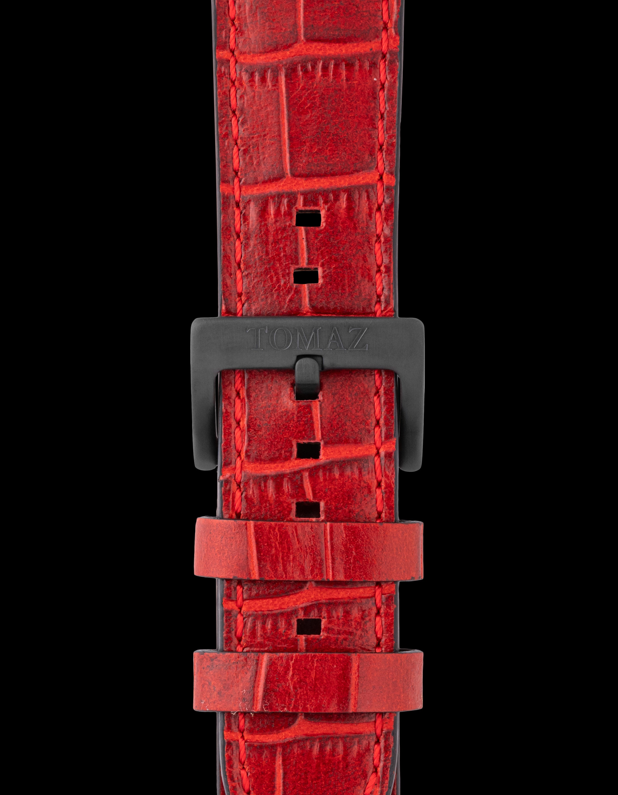 Tali Jam Tangan Tomaz TS1-1 Buluh Kulit 24mm (Merah)