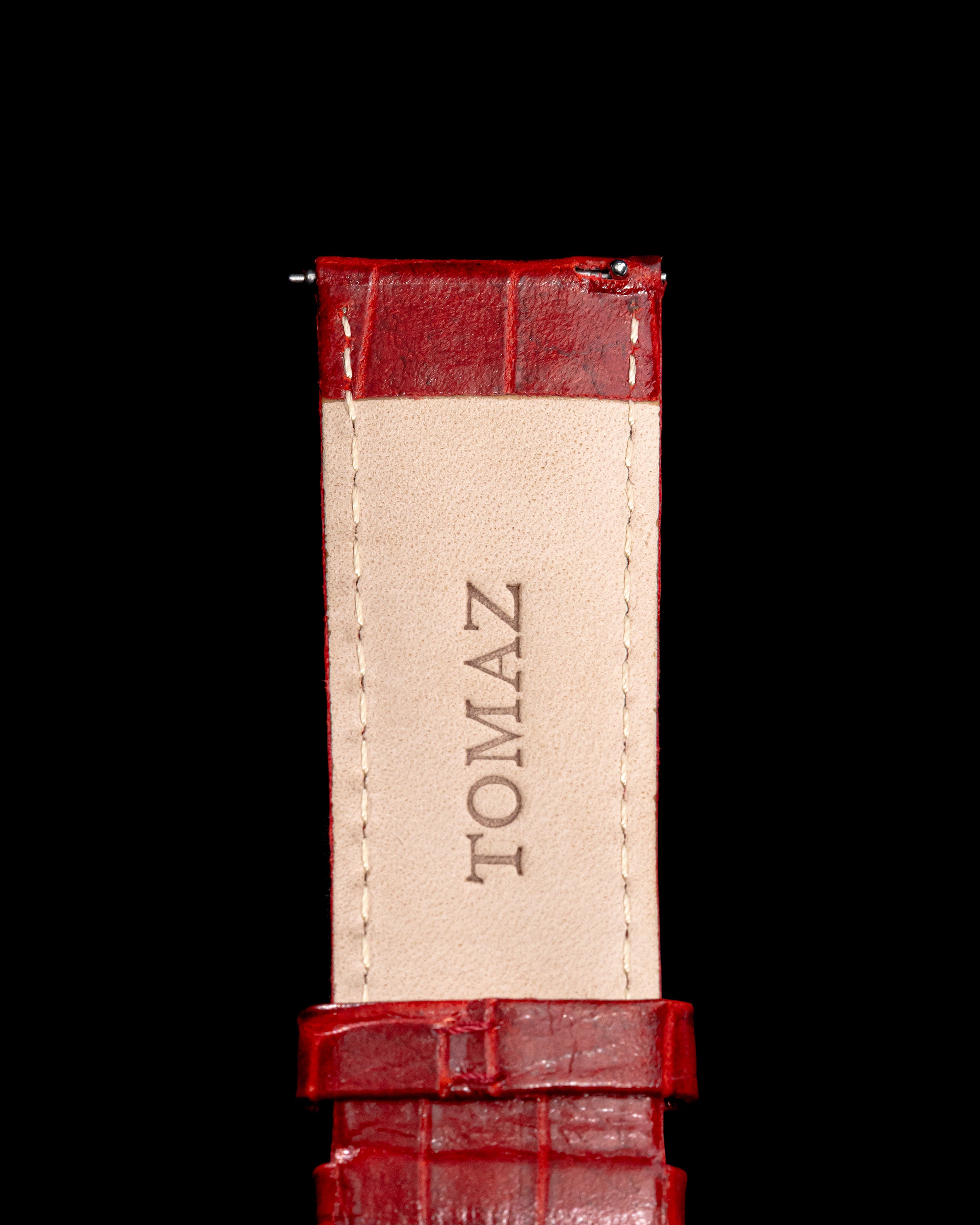 Tomaz TS1-1 Tali Jam Tangan Buluh Kulit 26mm (Merah)