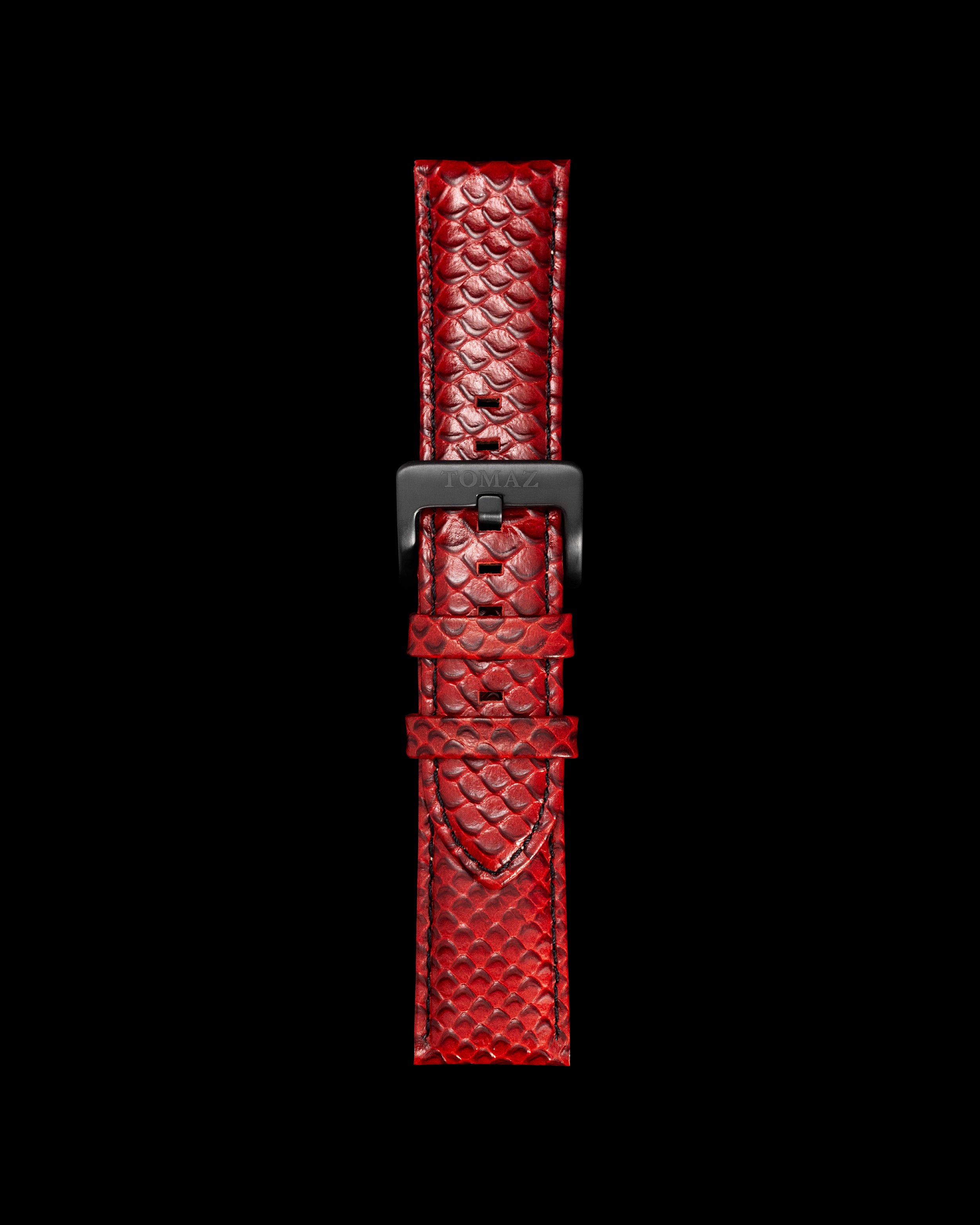 Tomaz TS1-2 Tali Jam Tangan Salmon 26mm Kulit (Merah)