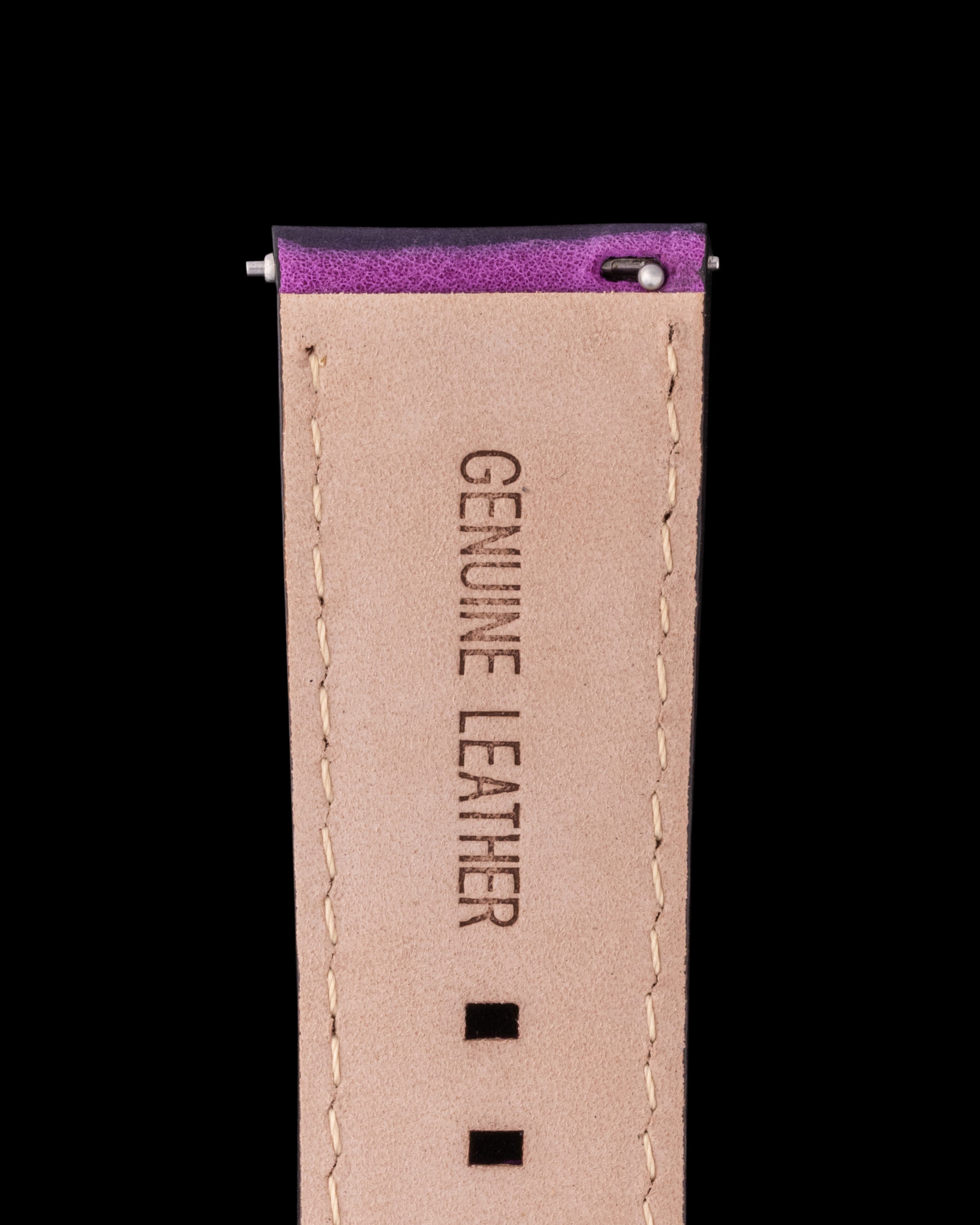 Tomaz TS1-4 Leather Paint 24mm Watch Strap (Purple)