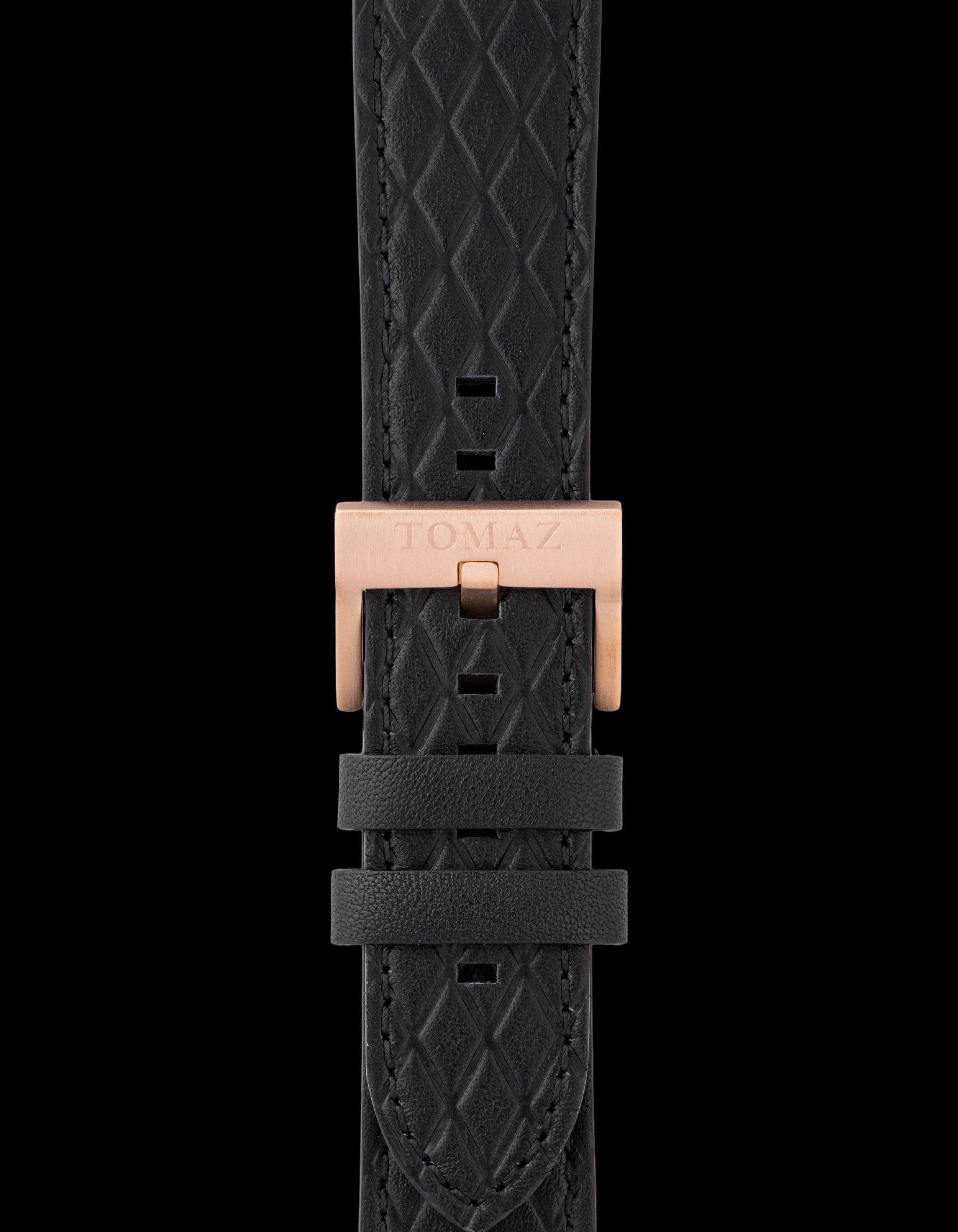 Tomaz TS1-6A Kulit Berlian 24mm Tali Jam (Hitam)
