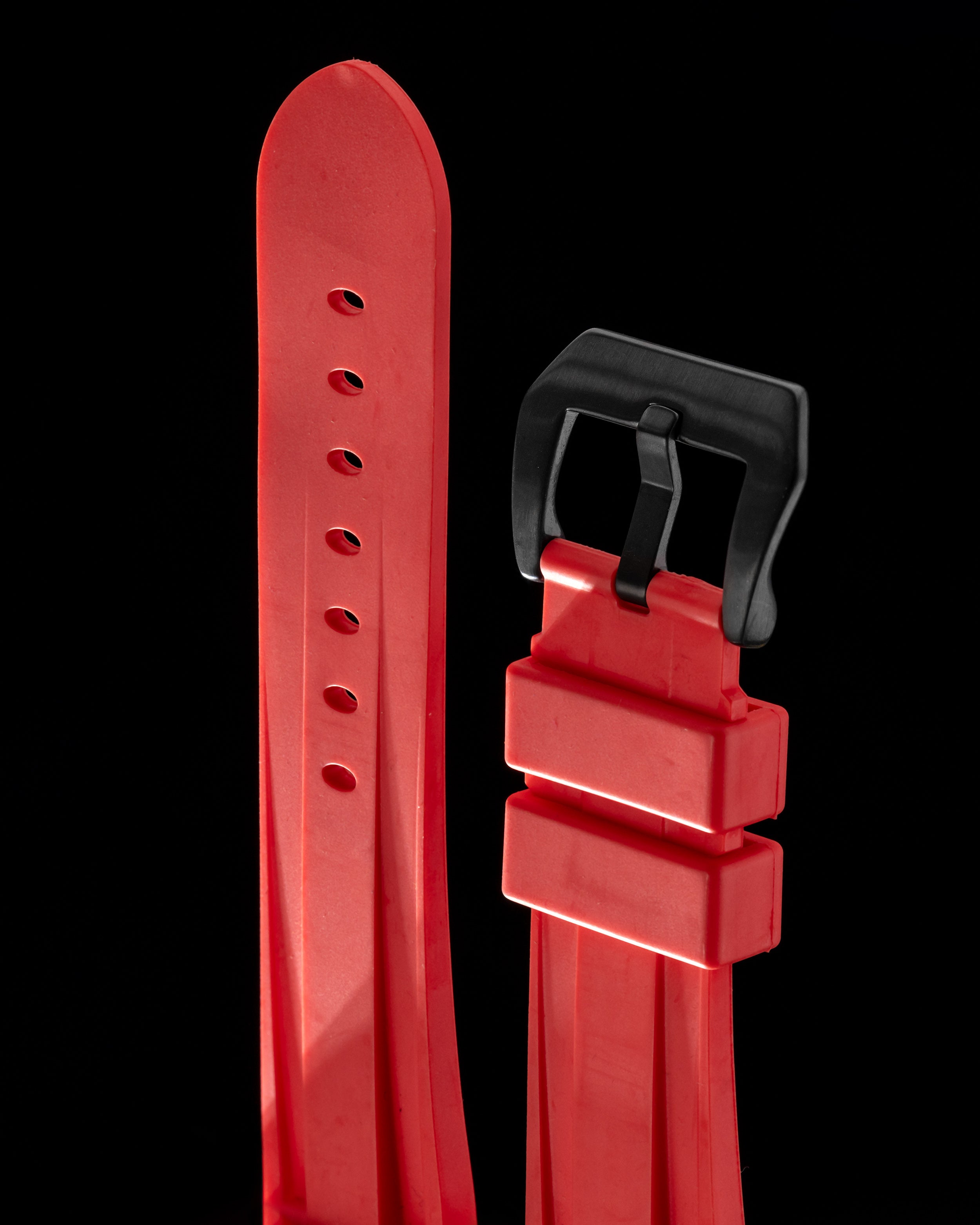 Tali Jam Tangan Tomaz TS6A Plain 24mm Getah (Merah)