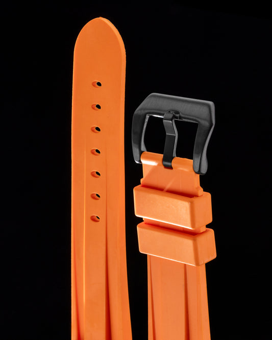 Tomaz TS6A Rubber Plain 24mm Strap (Orange)