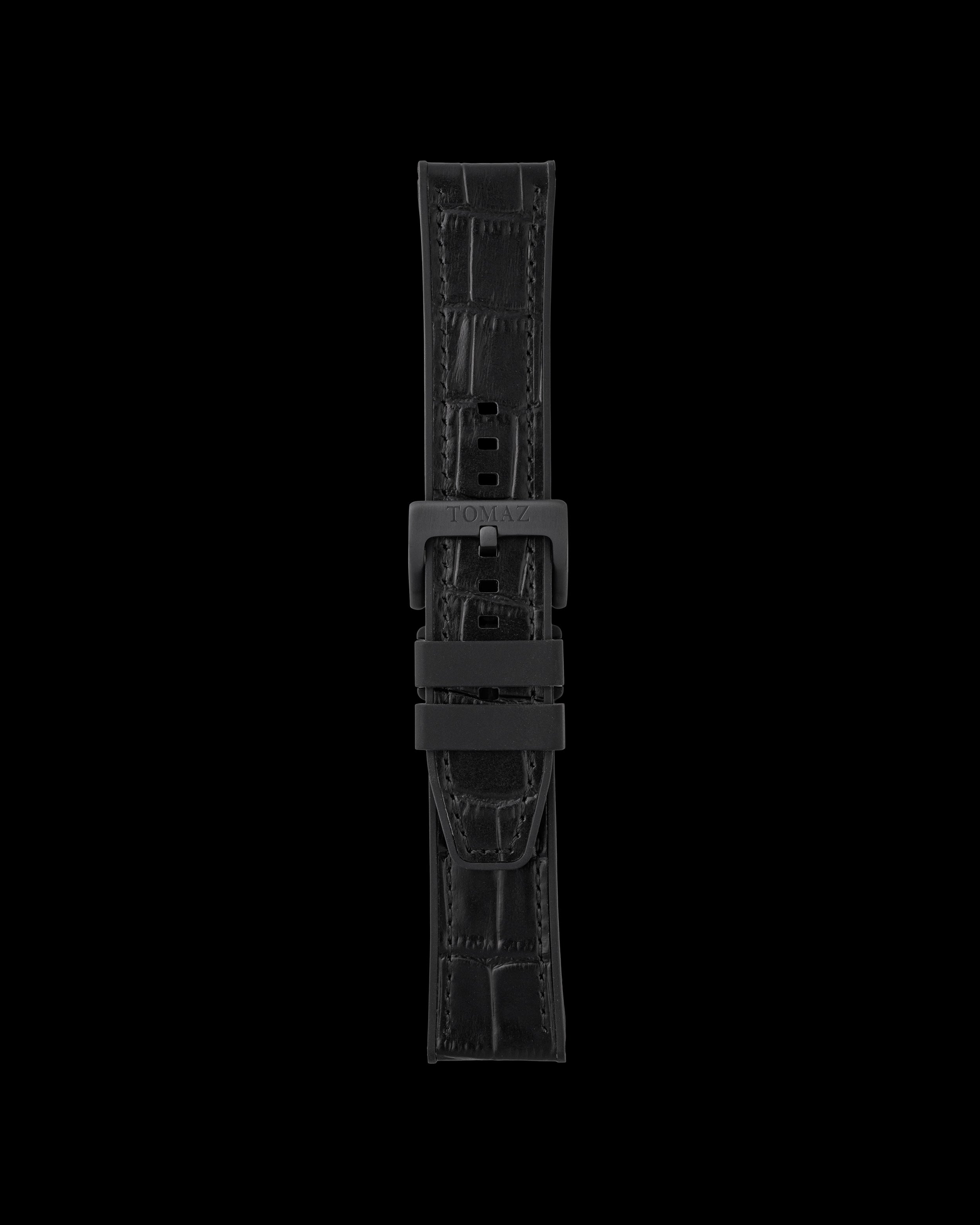 Tali Tomaz TS7-1 Kulit/Silikon Buluh 24mm (Hitam)