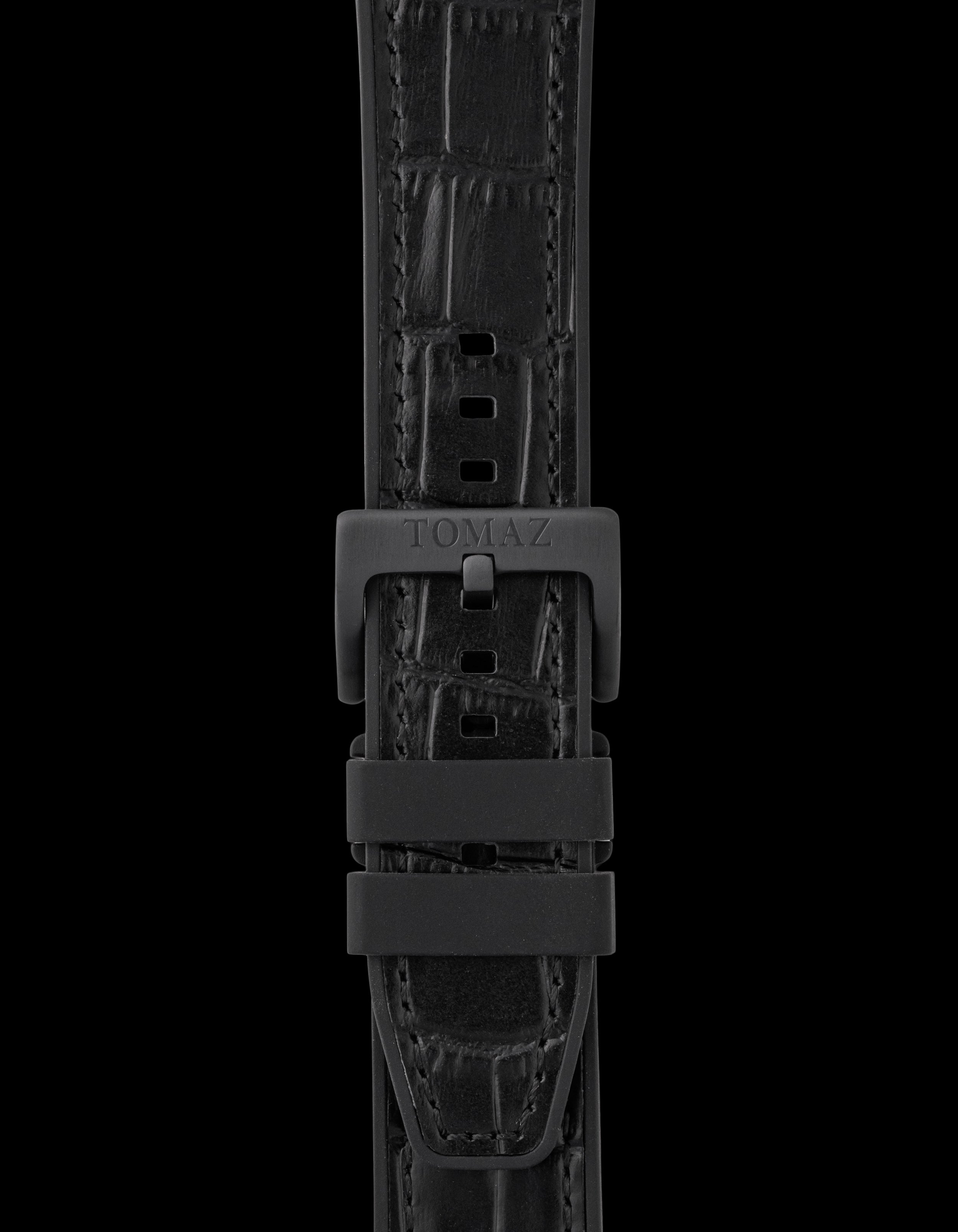 Tali Tomaz TS7-1 Kulit/Silikon Buluh 24mm (Hitam)