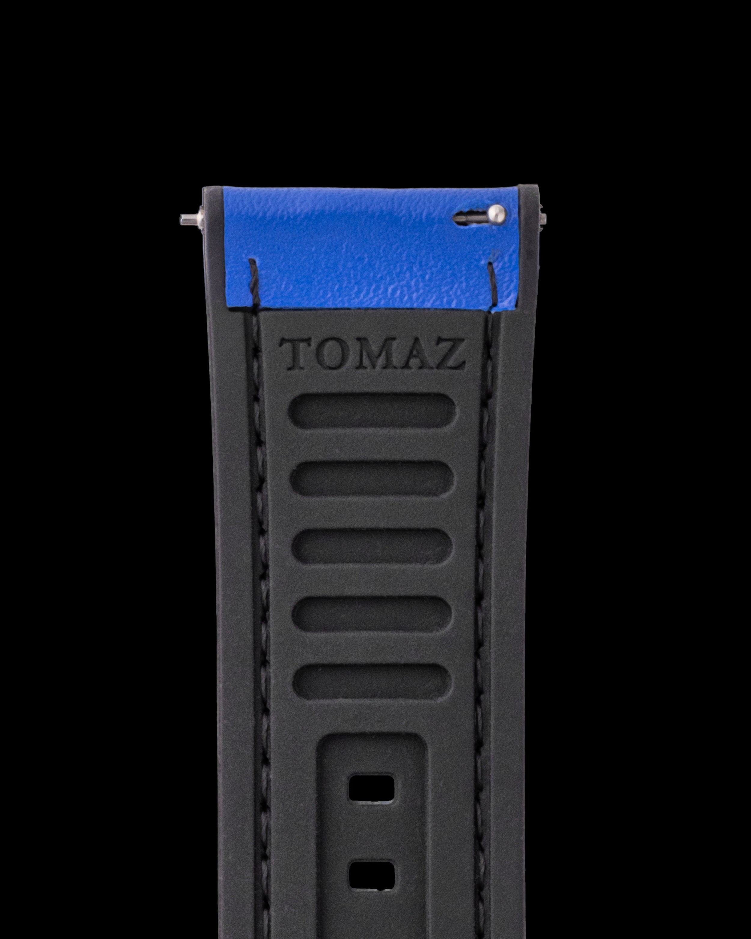 Tali Tomaz TS7A Kulit/Silikon Plain 24mm (Biru)