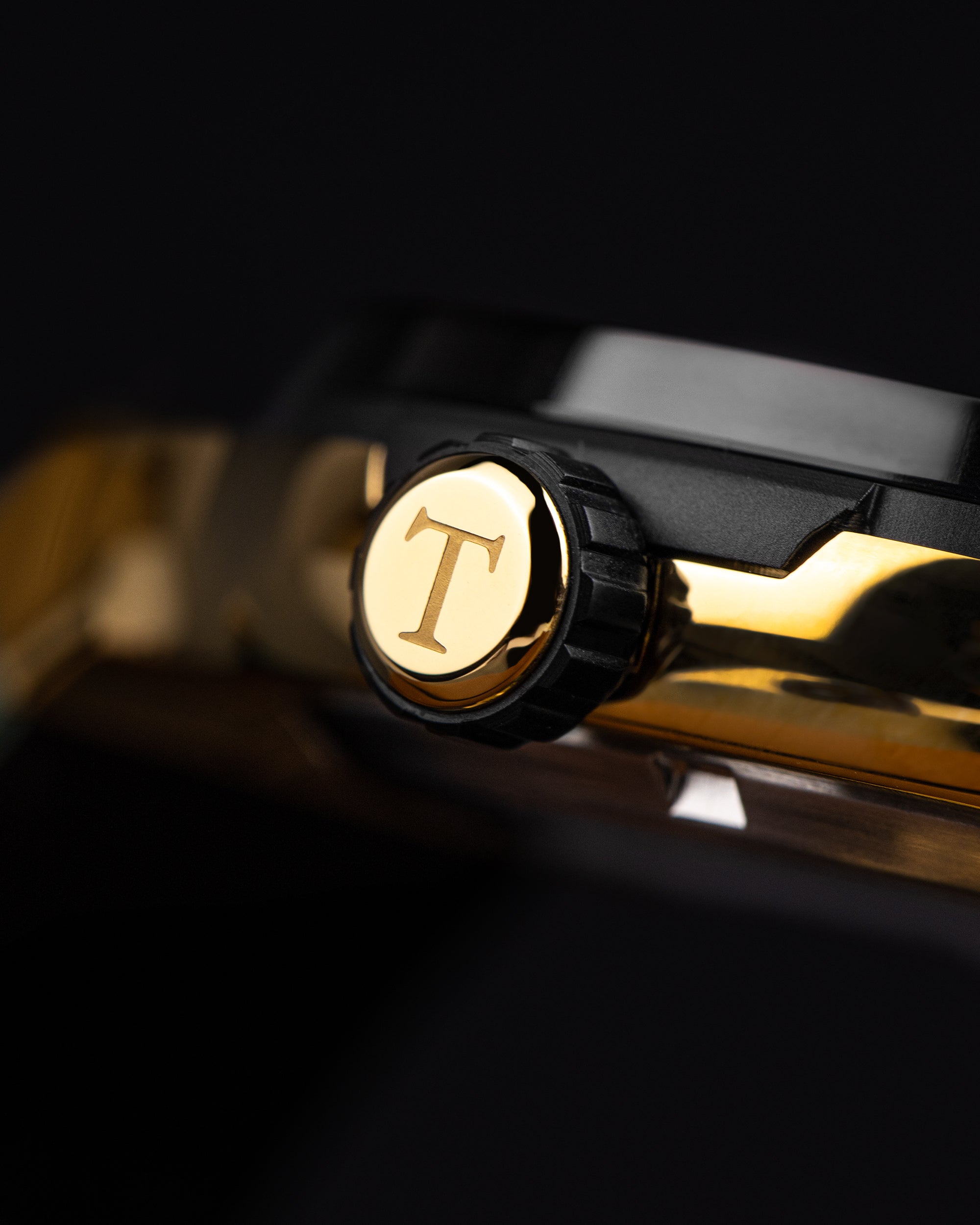 Tomaz Men's Watch TW014-D9 (Gold/Black) Green Leather Strap