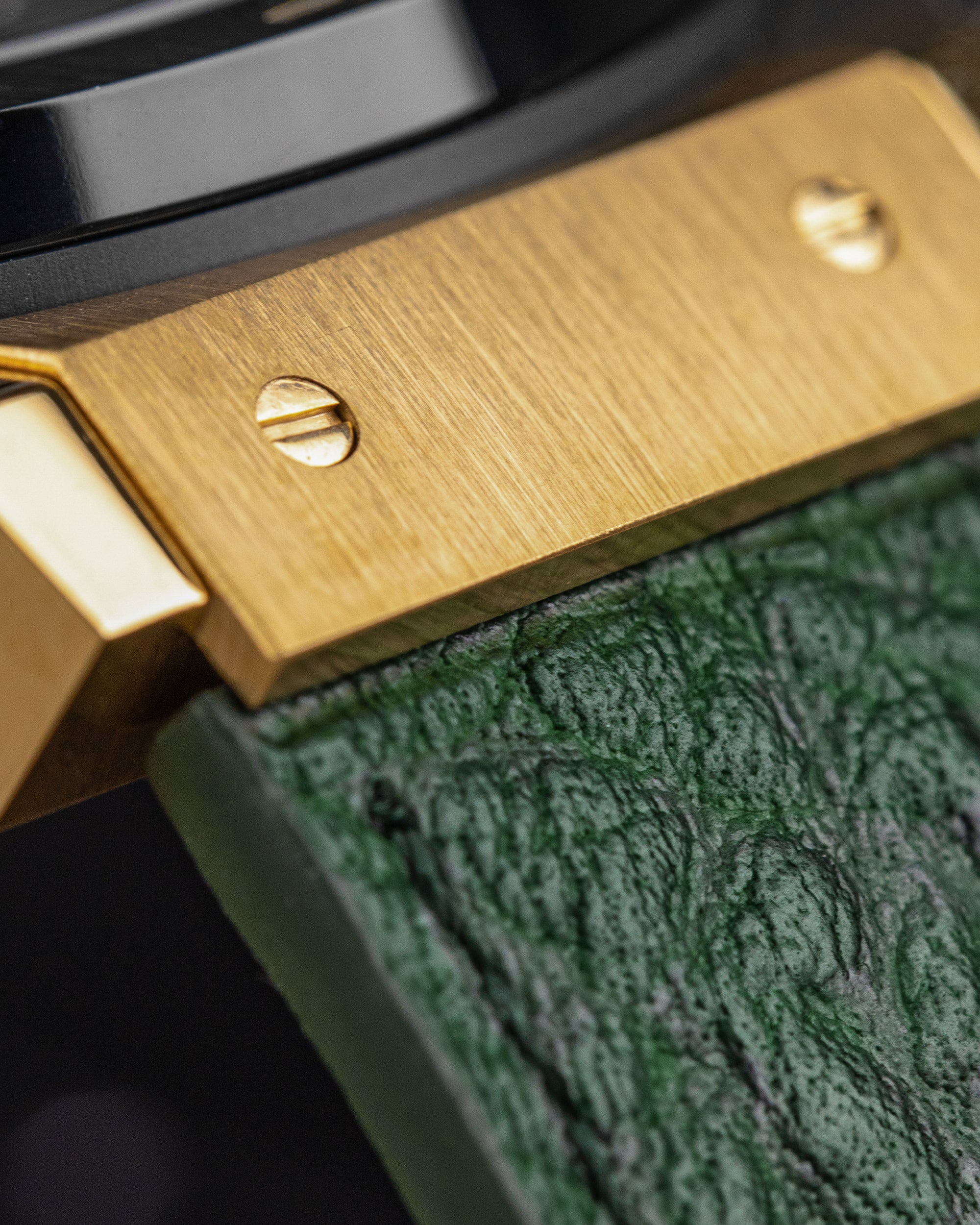 Tomaz Men's Watch TW014-D9 (Gold/Black) Green Leather Strap