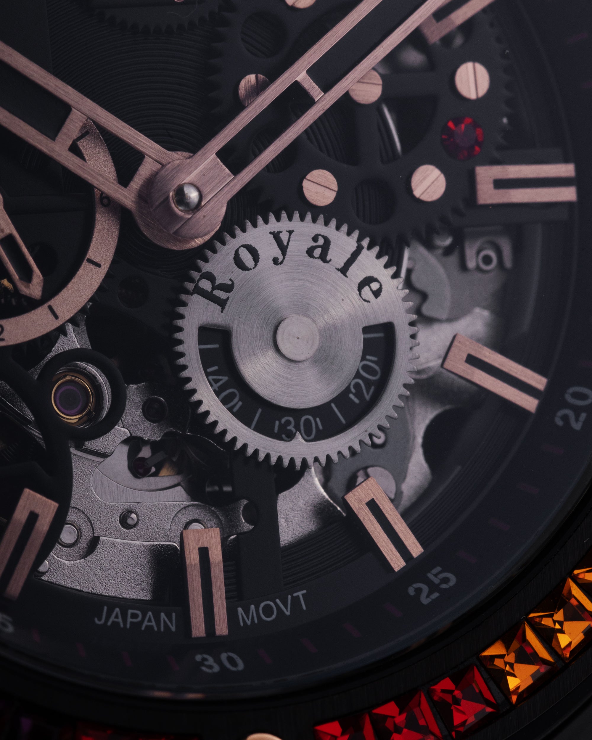 Tomaz Royale TW014B-D2 Crystal Watch – Salmon Leather Strap