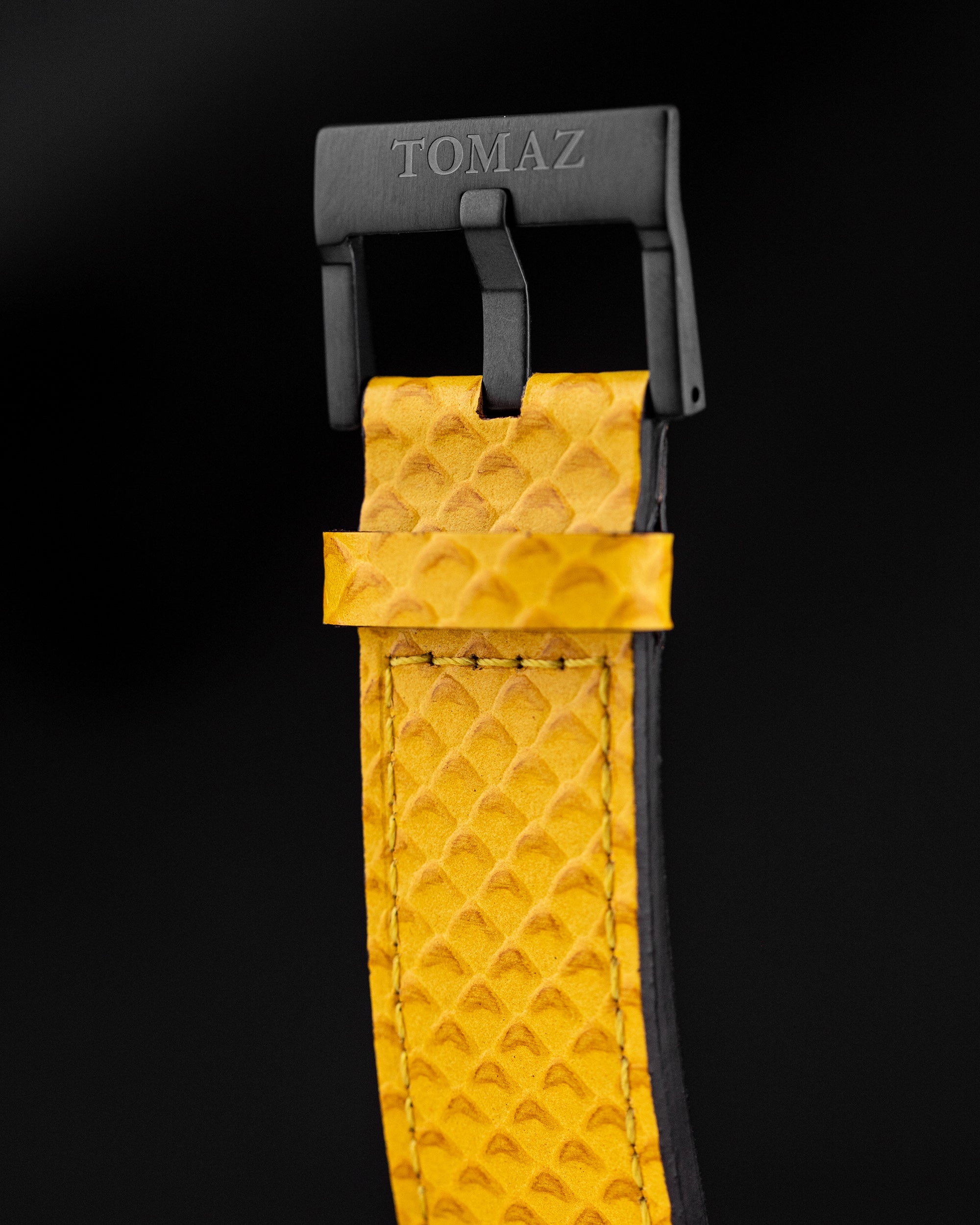 Royale TW014B-D6 (Black/Yellow) with Yellow Crystal (Yellow Salmon Leather Strap)