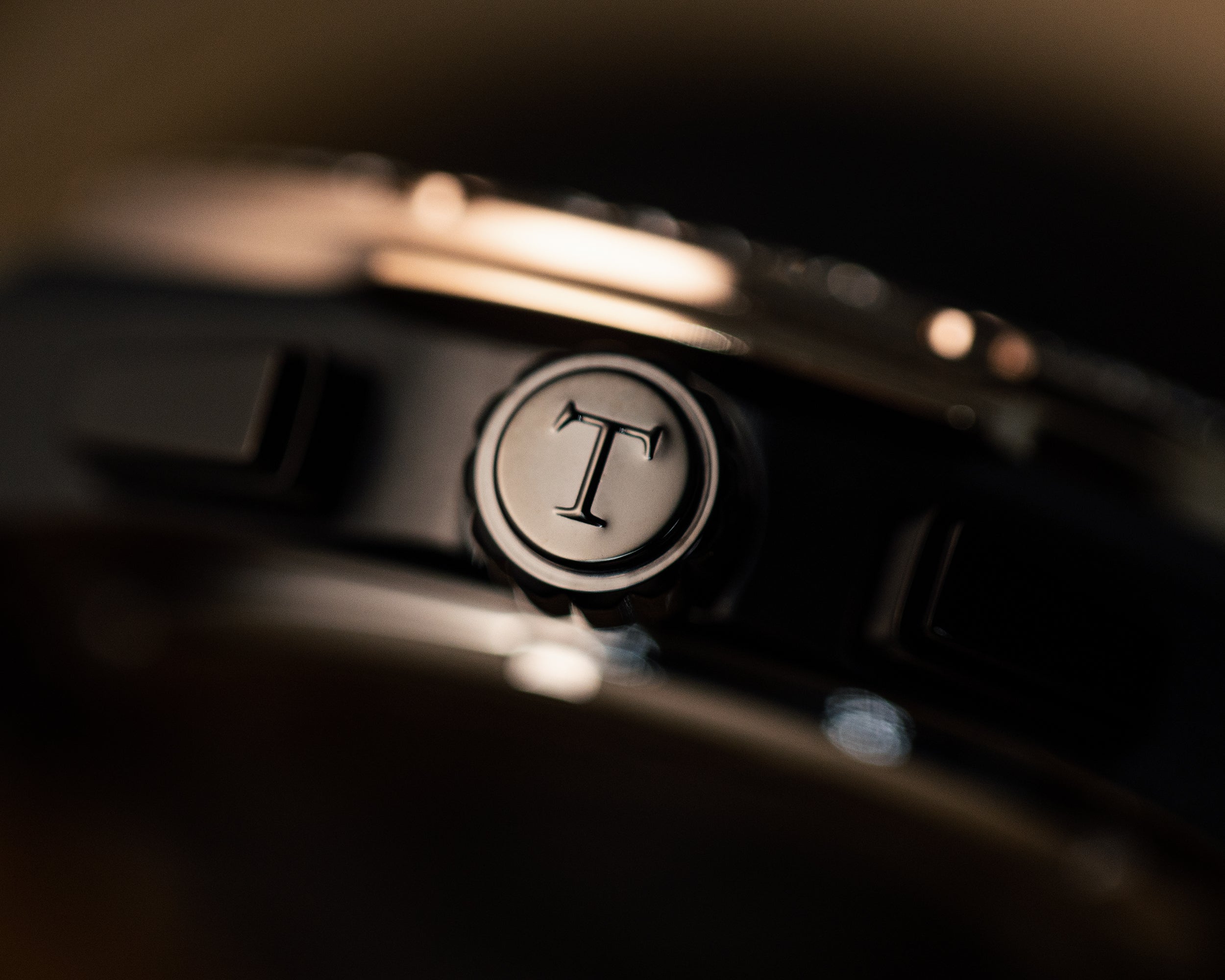 RAWR III TW024D-D9 (Black/Rosegold) with White Swarovski (Black Bamboo Leather Strap)