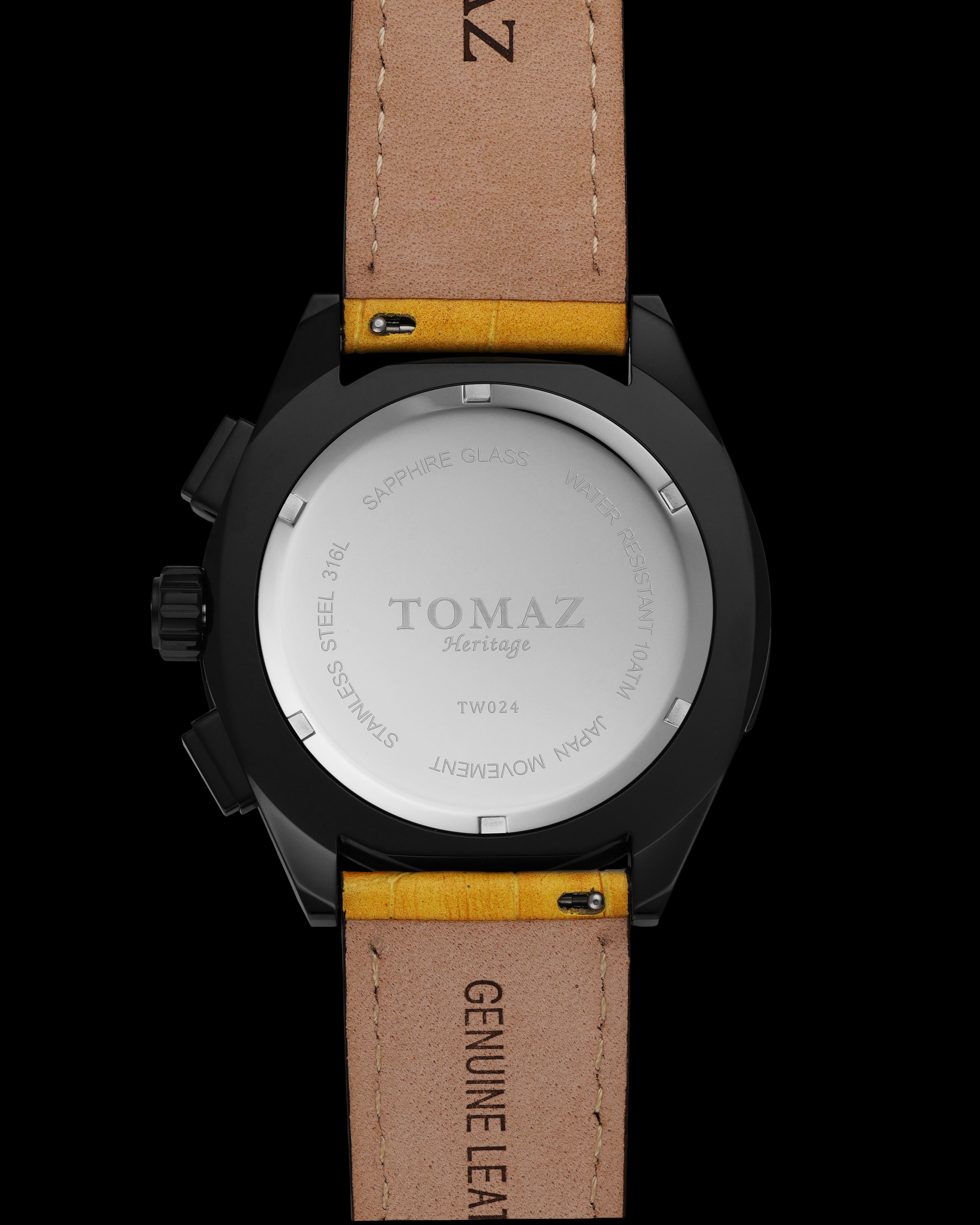 RAWR iii TW024A-D3 (Black/Yellow) with Crystal (Yellow Bamboo Leather Strap)