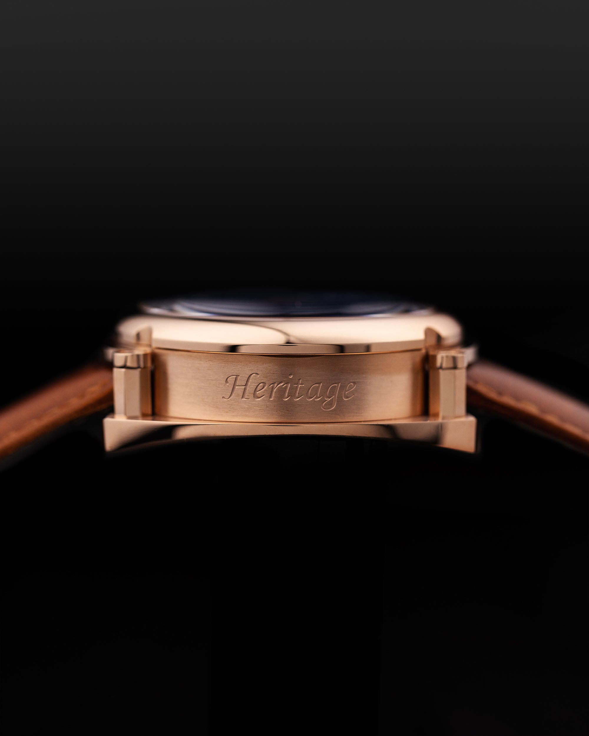 Xavier TW026-D3A (Rosegold/Biru) Tali Kulit Coklat