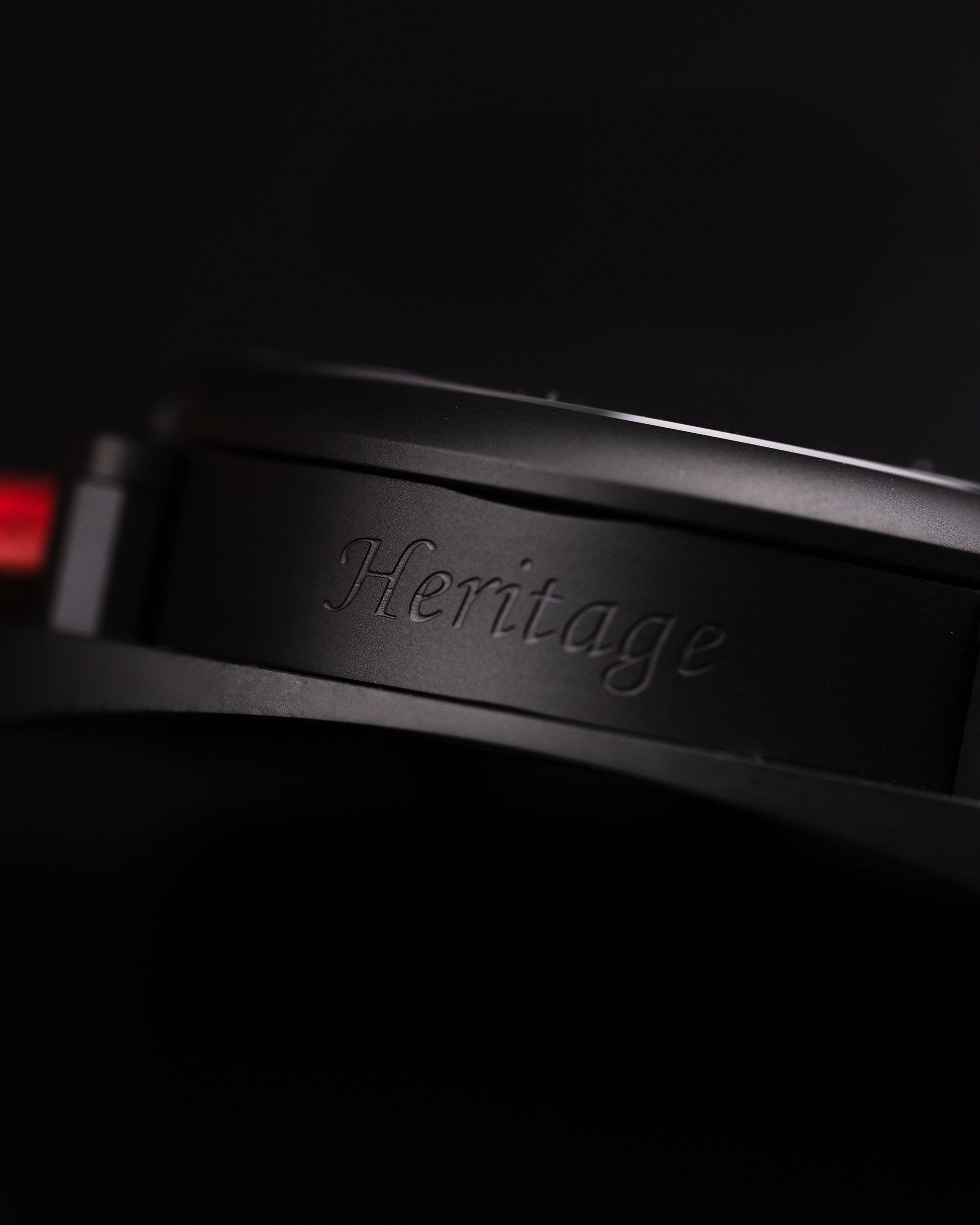 Xavier TW026-D6A (Black) with Red Leather Strap