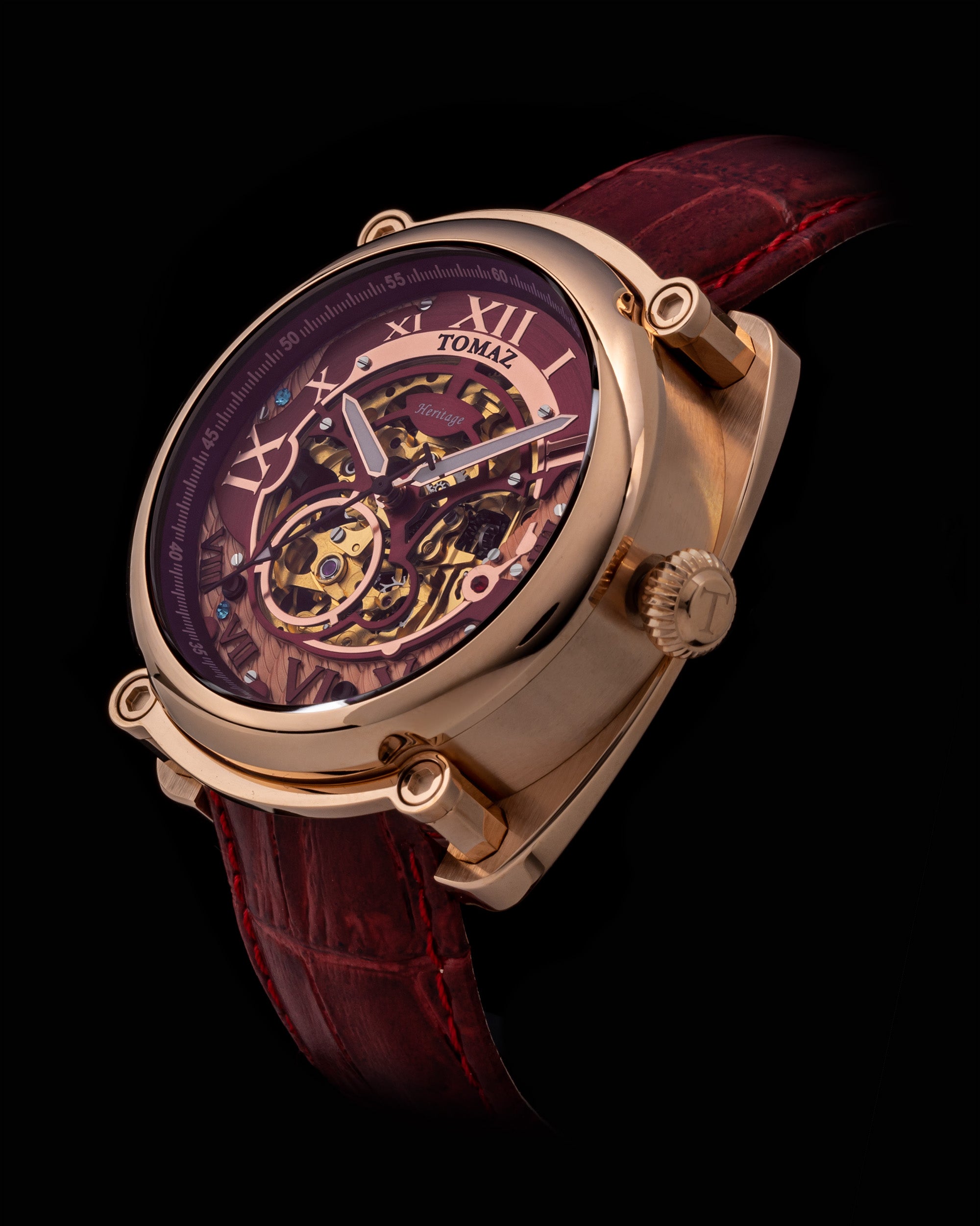 Tomaz Xavier II TW030-D14 Automatic Watch – Bamboo Leather Strap