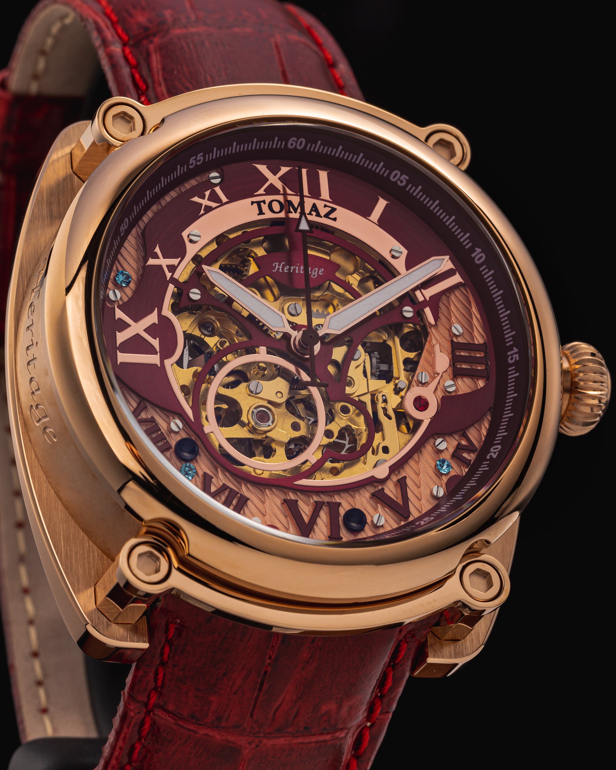 Tomaz Xavier II TW030-D14 Automatic Watch – Bamboo Leather Strap