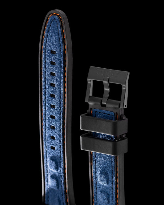 Tomaz STW051 Leather 20mm Plain Strap TW051 (Blue)