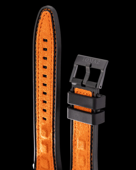 Tomaz STW051 Leather 20mm Plain Strap TW051 (Orange)