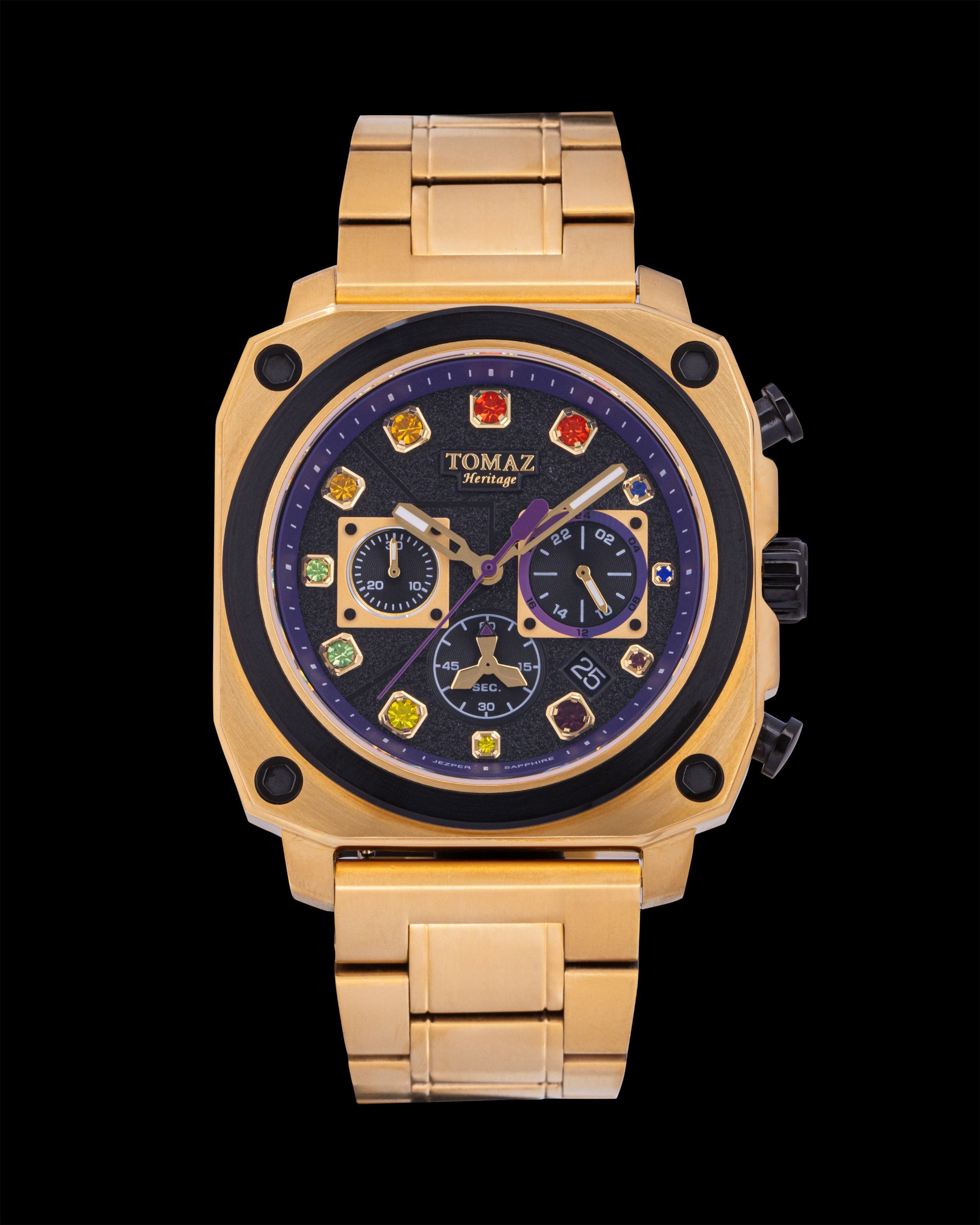 Jezper TQ021C-D301 (Gold) with Gold Stainless Steel Strap