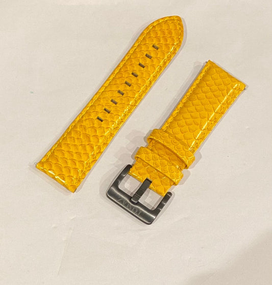 Tomaz TS1-2 Leather Salmon 26mm Strap (Yellow)