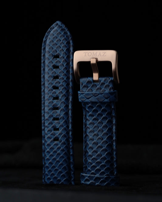 Tomaz TS1-2A Leather Salmon 26mm Strap (Blue)