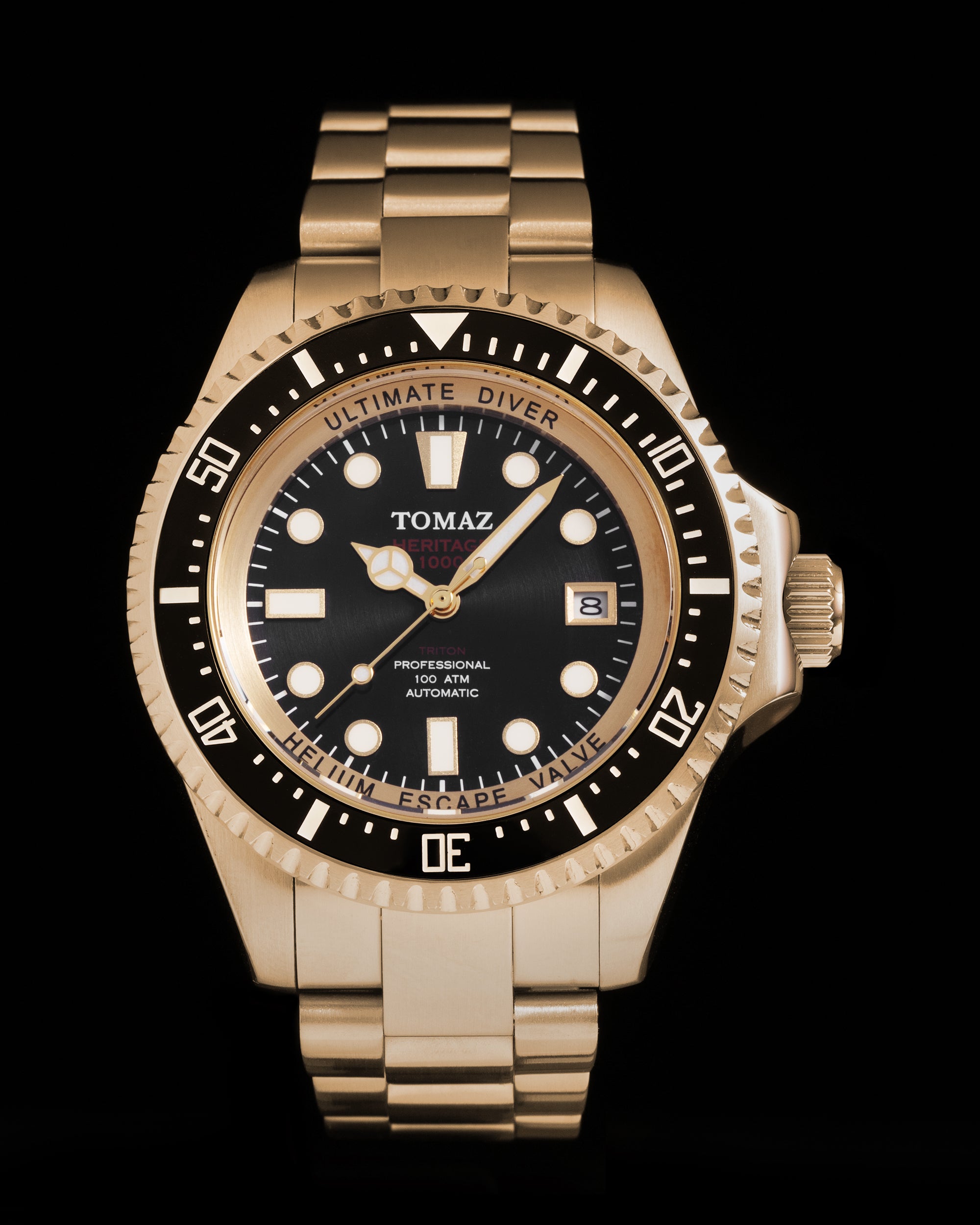 Ultimate Diver GR06B-D2 (Emas/Hitam) Keluli Tahan Karat Emas