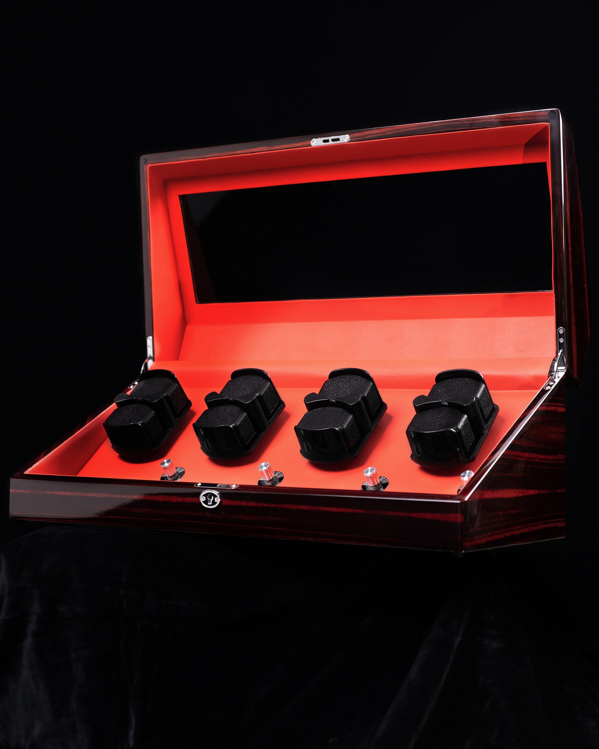 Tomaz TWMD19 Watch Winder S8+6 (Ebony+Red) Black Cushion