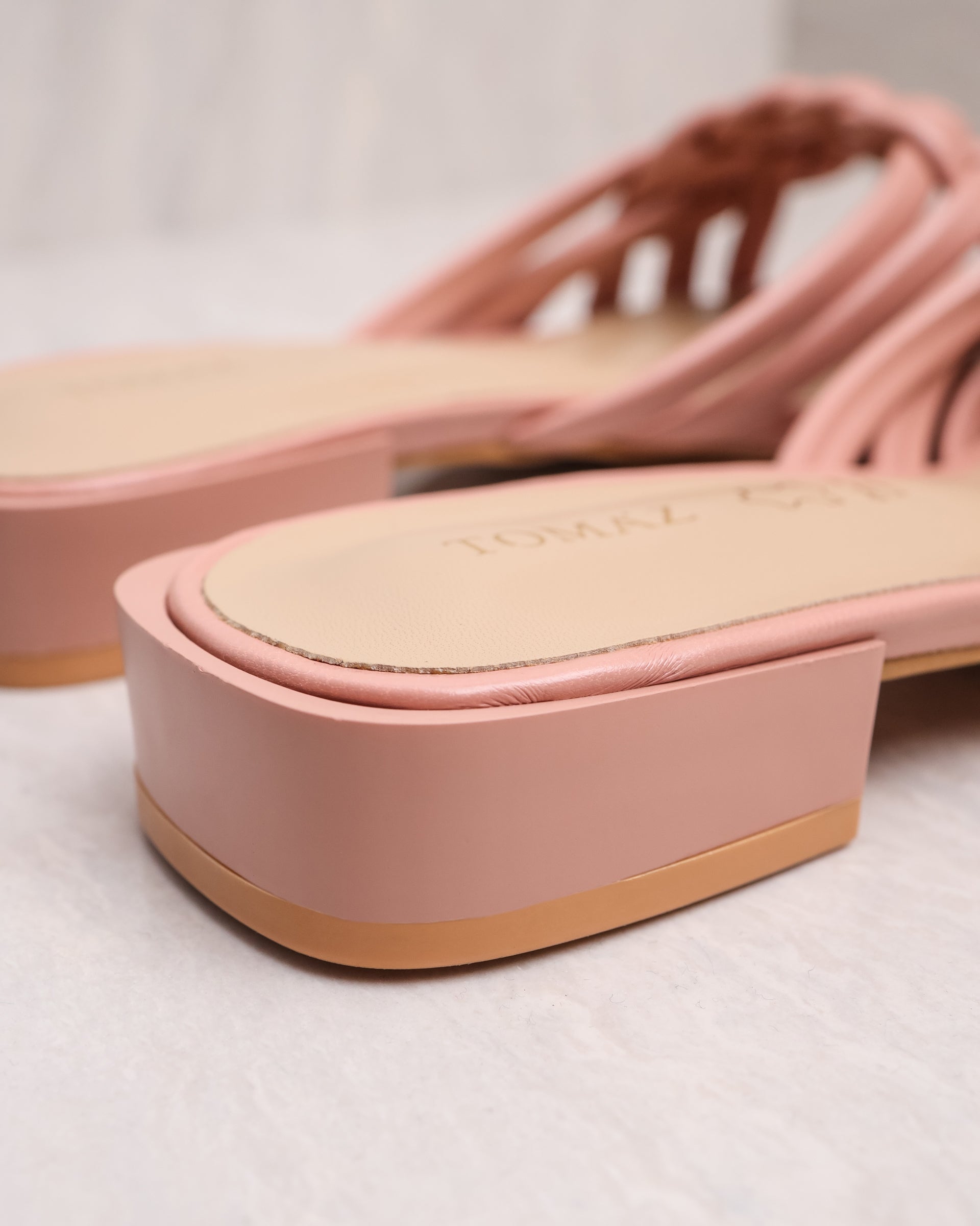 Tomaz YX55 Ladies Braided Strap Sandals (Pink)