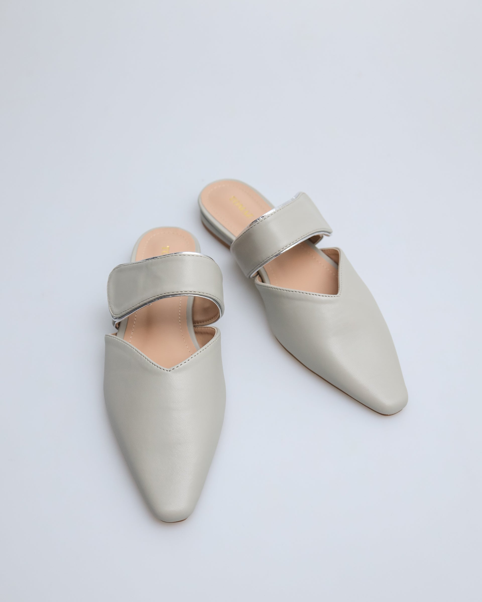 Tomaz FL027 Ladies Pointy Mules (Green)