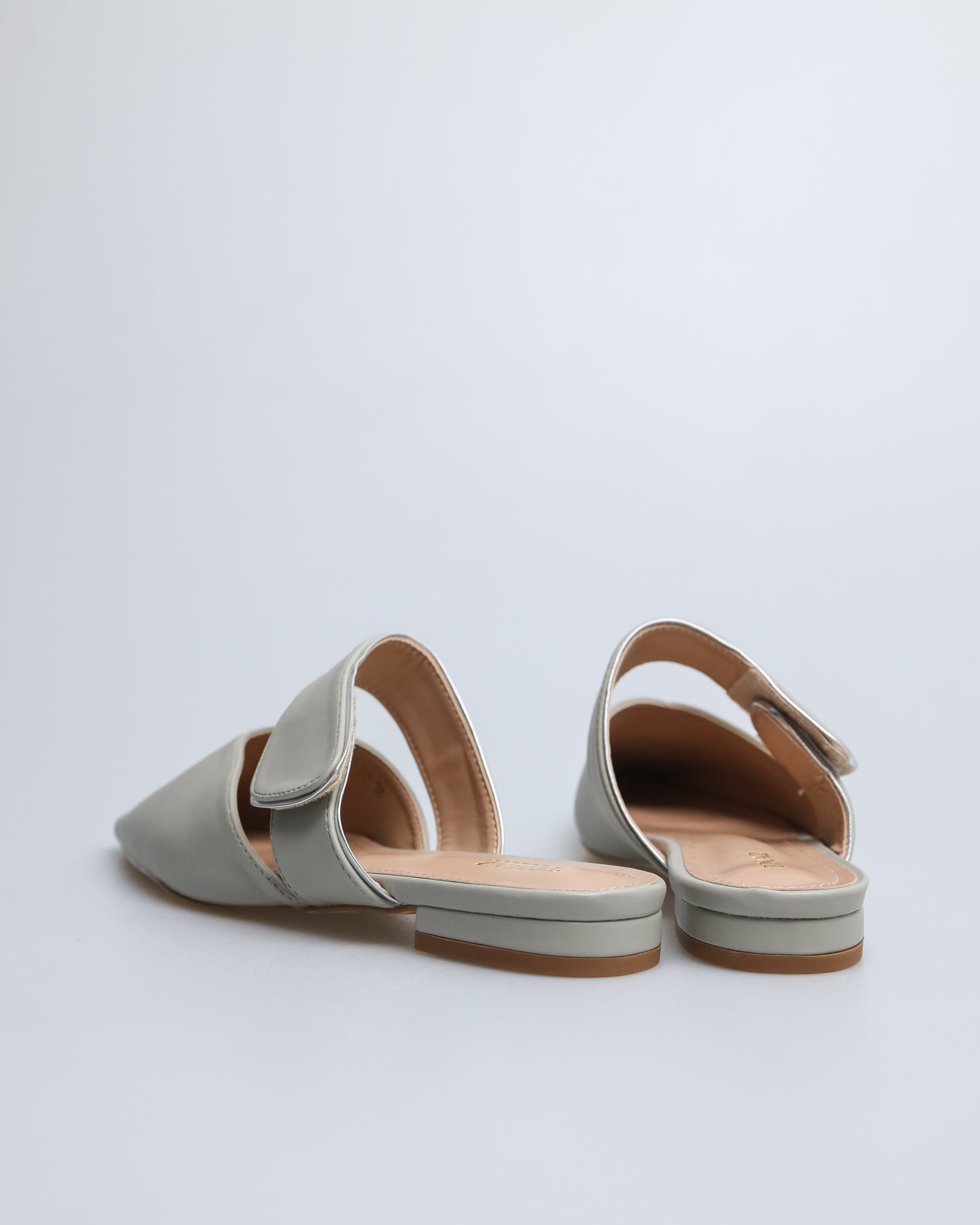 Tomaz FL027 Ladies Pointy Mules (Green)