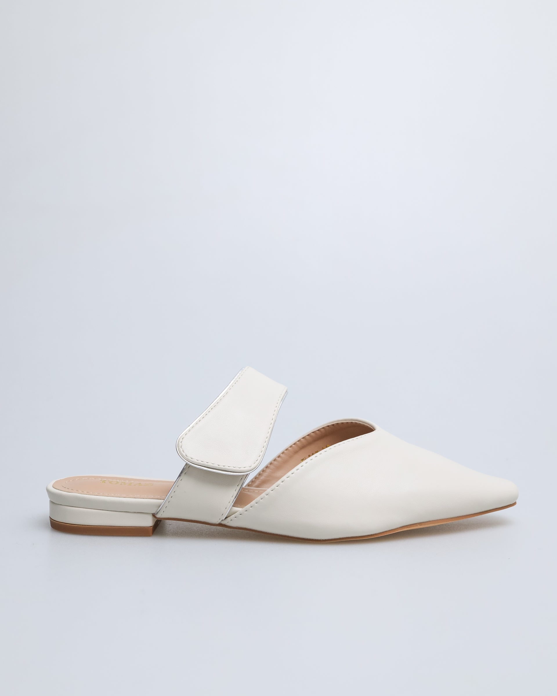 Tomaz FL027 Ladies Pointy Mules (Cream)
